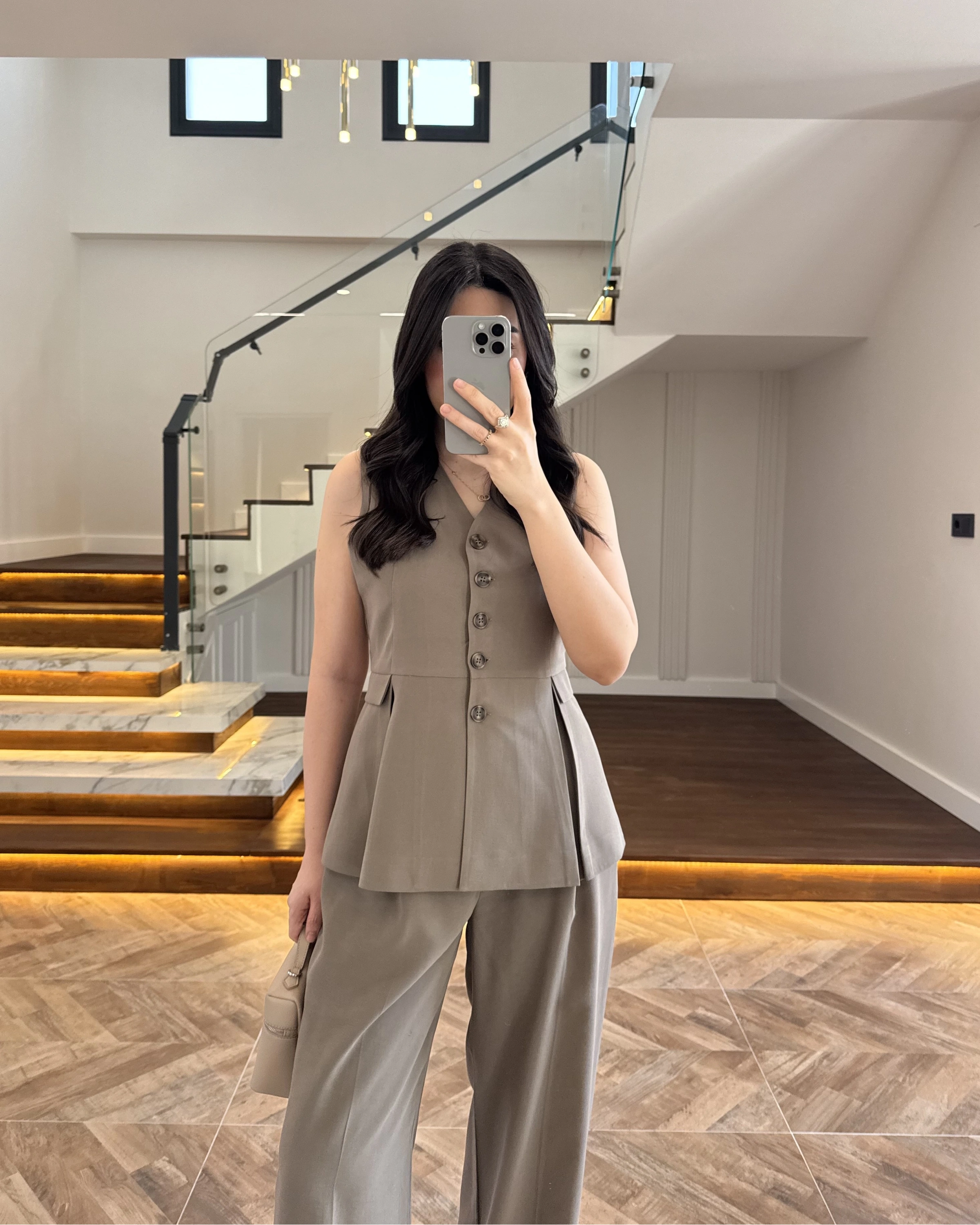 HAKİ PİLELİ YELEK TAKIM-9041