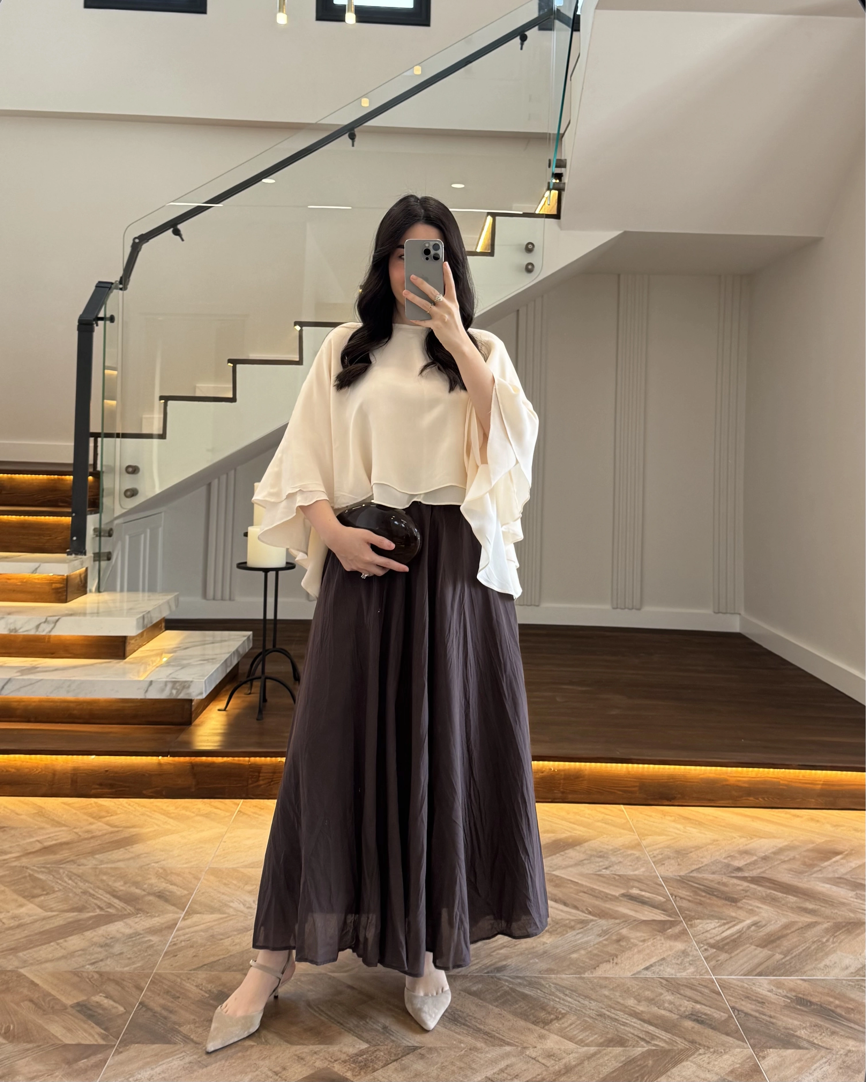 TAŞ KAT KAT PELERİN BLUZ -5044