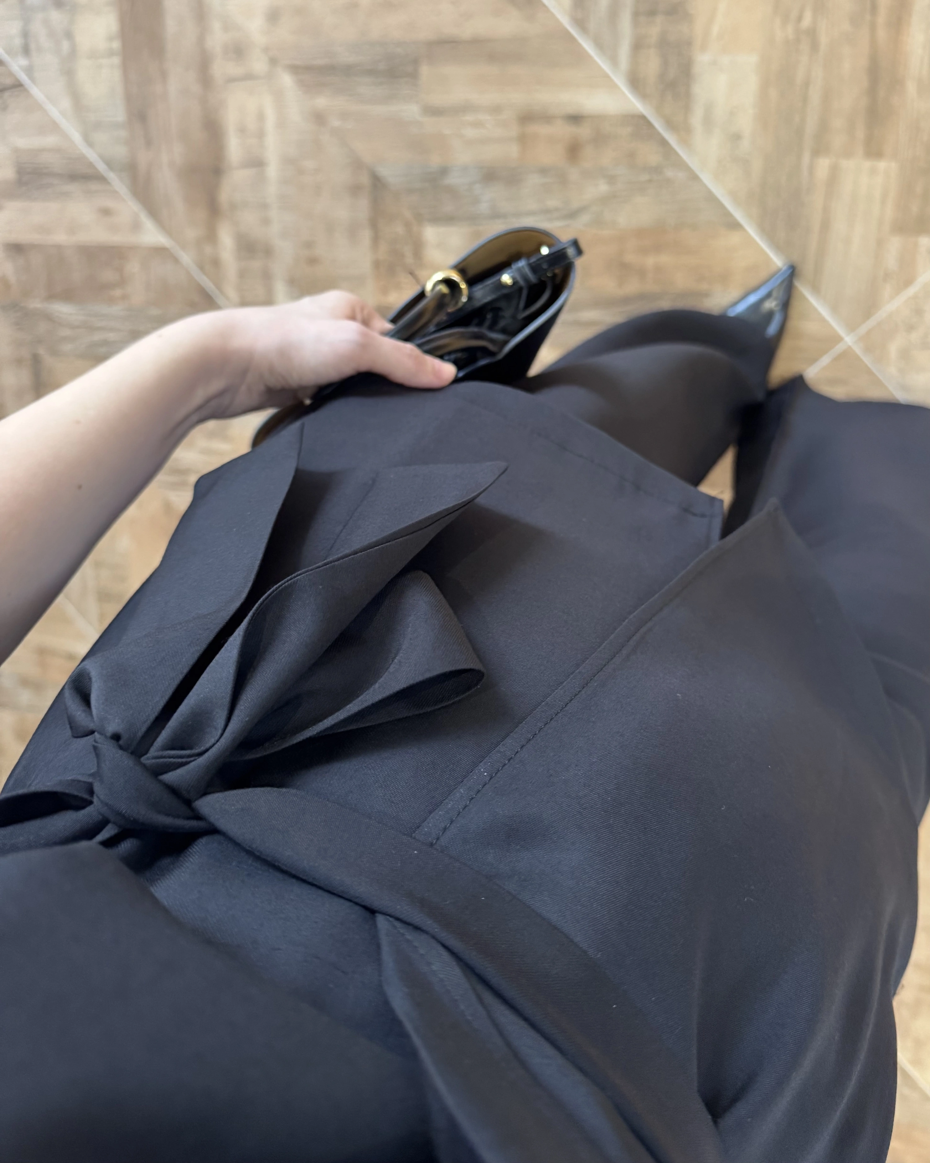 SİYAH TENSEL YELEK TAKIM -3789