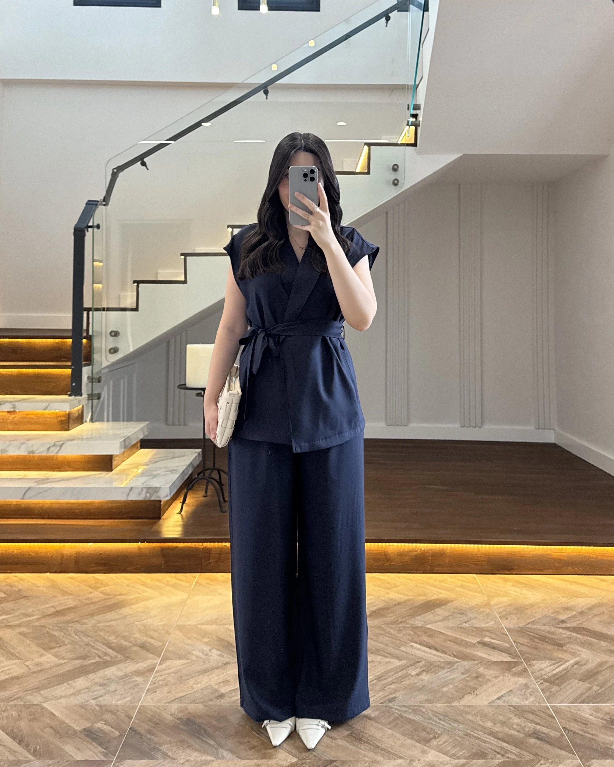 LACİVERT TENSEL YELEK TAKIM -3789