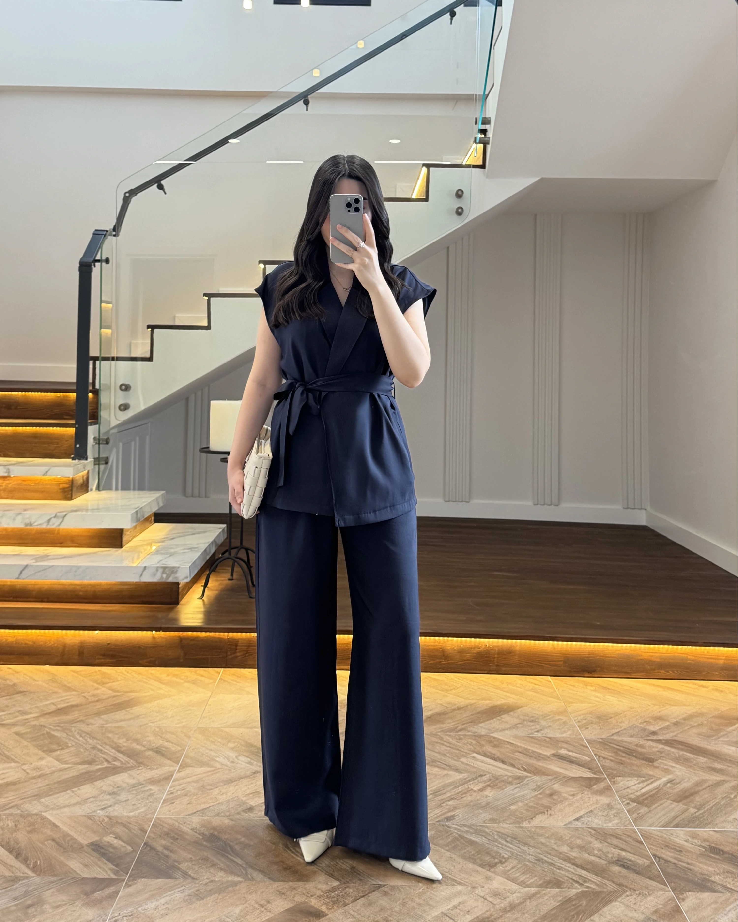 LACİVERT TENSEL YELEK TAKIM -3789