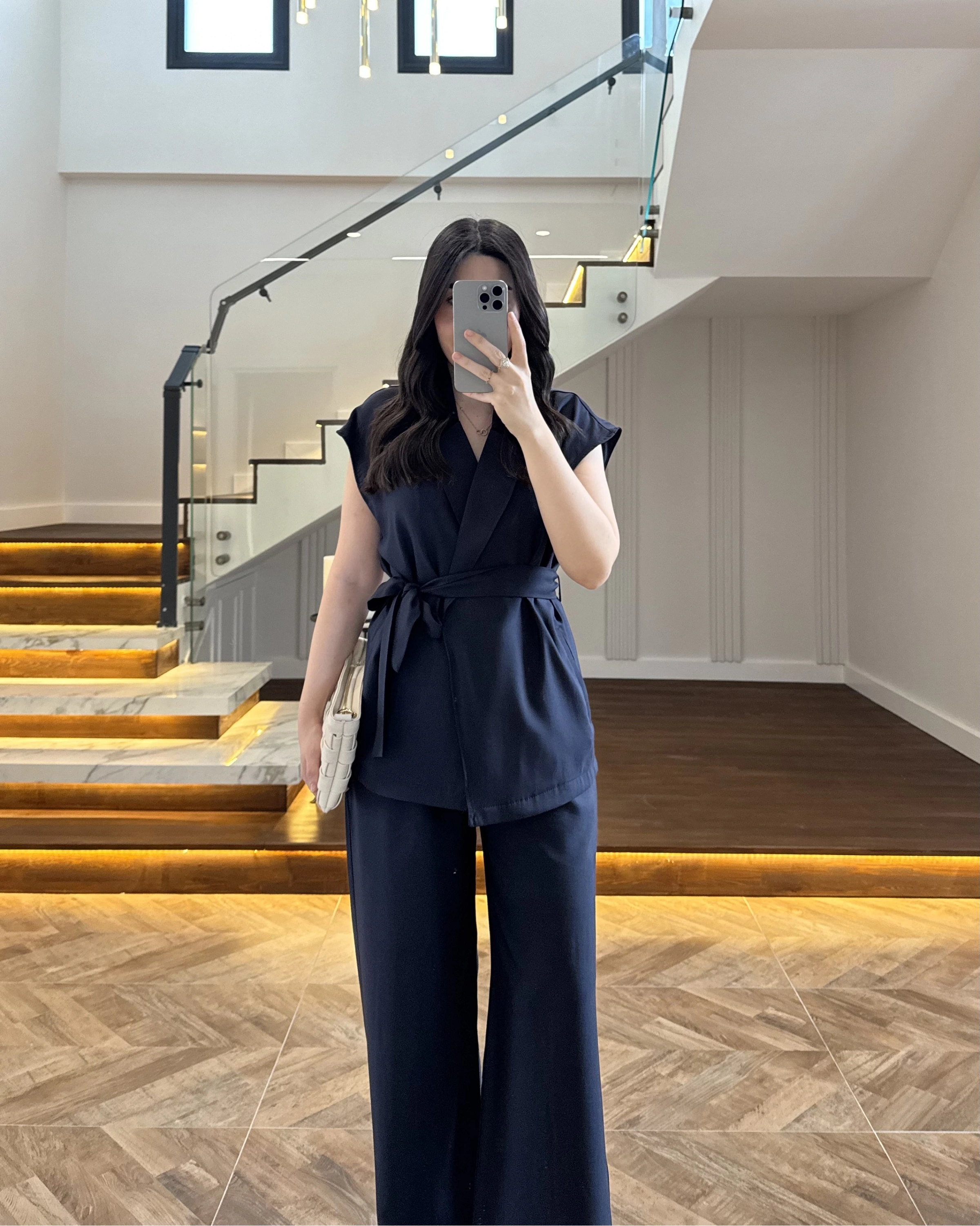 LACİVERT TENSEL YELEK TAKIM -3789