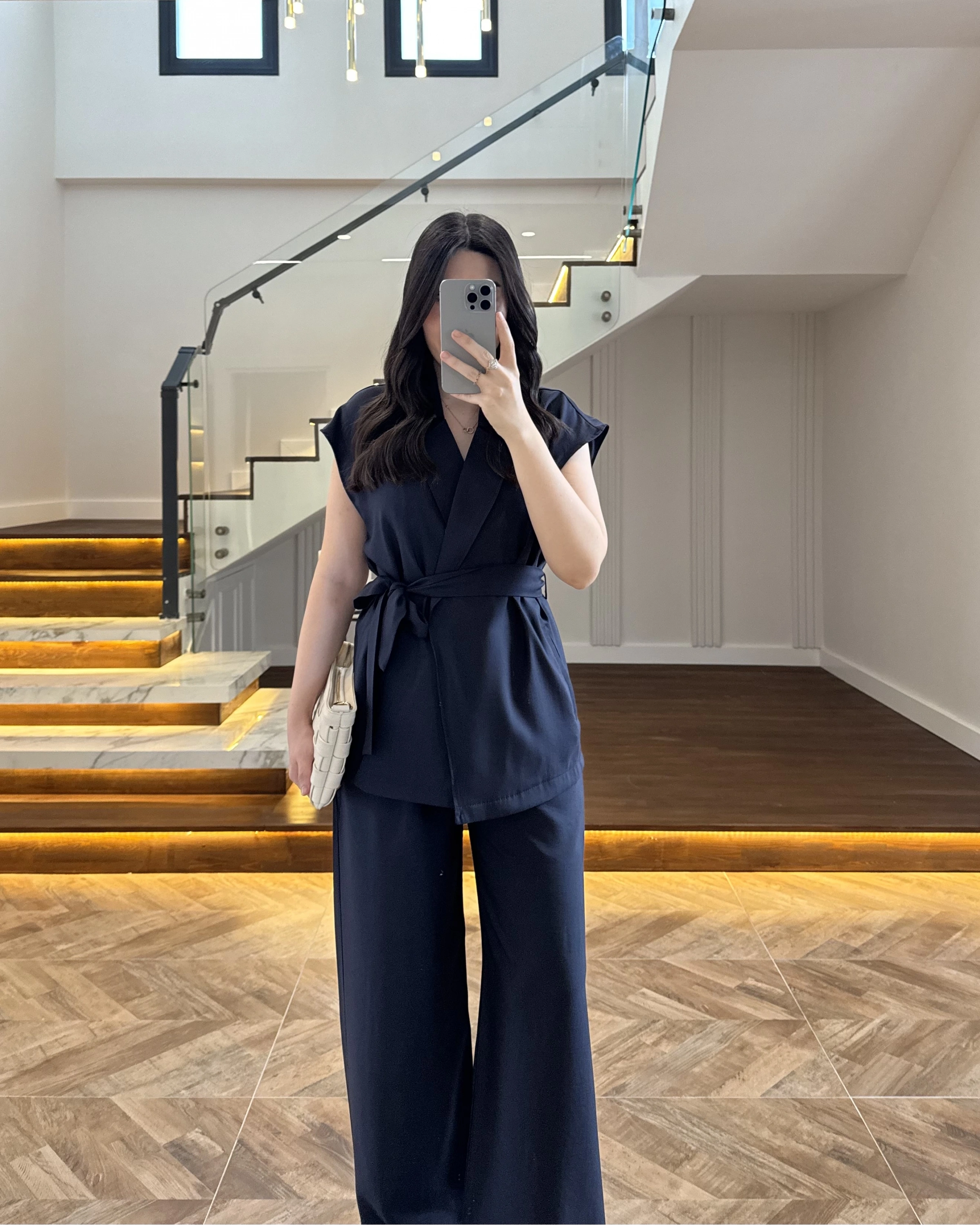 LACİVERT TENSEL YELEK TAKIM -3789