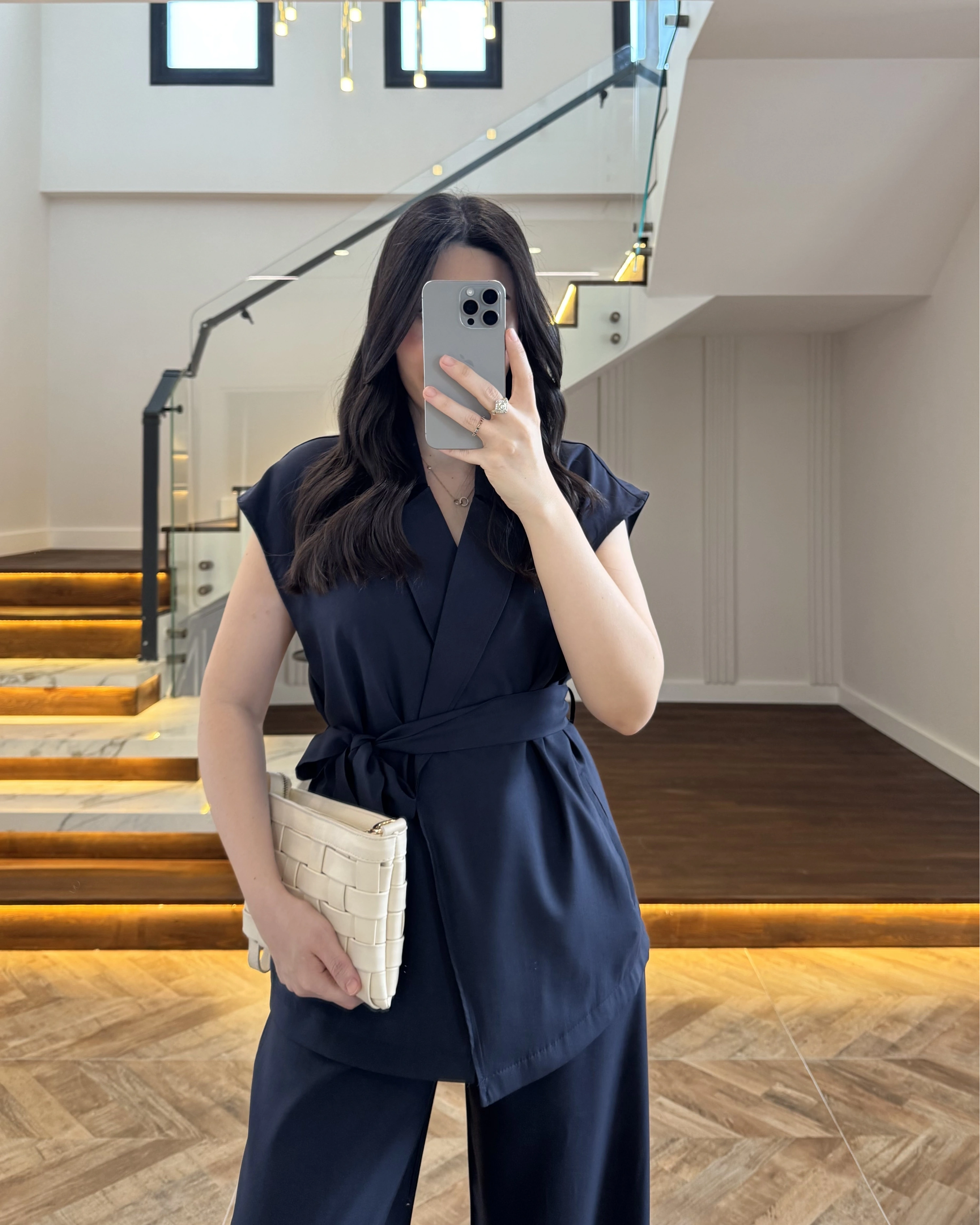 LACİVERT TENSEL YELEK TAKIM -3789