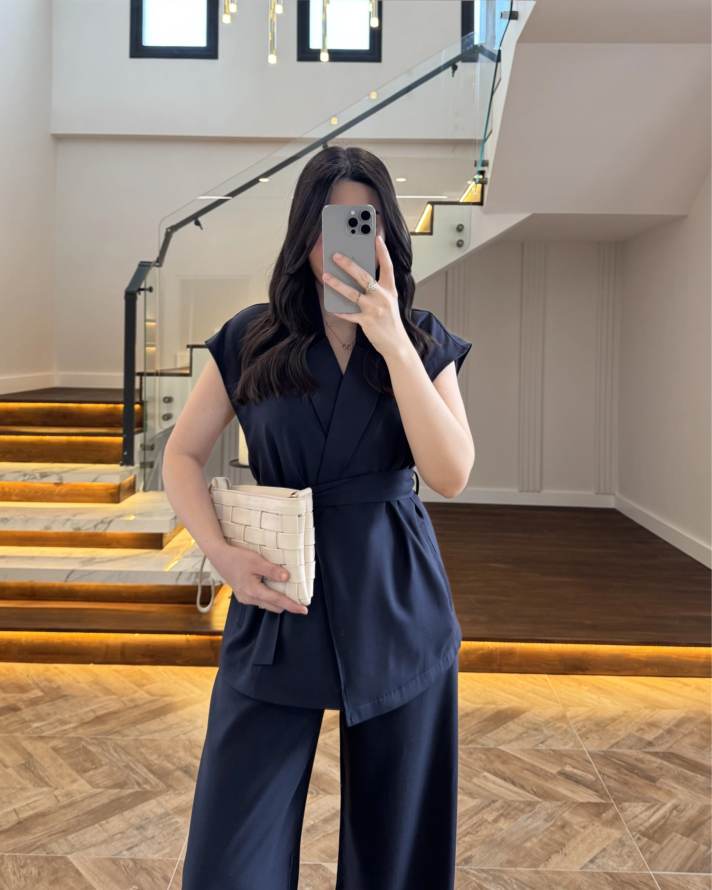 LACİVERT TENSEL YELEK TAKIM -3789