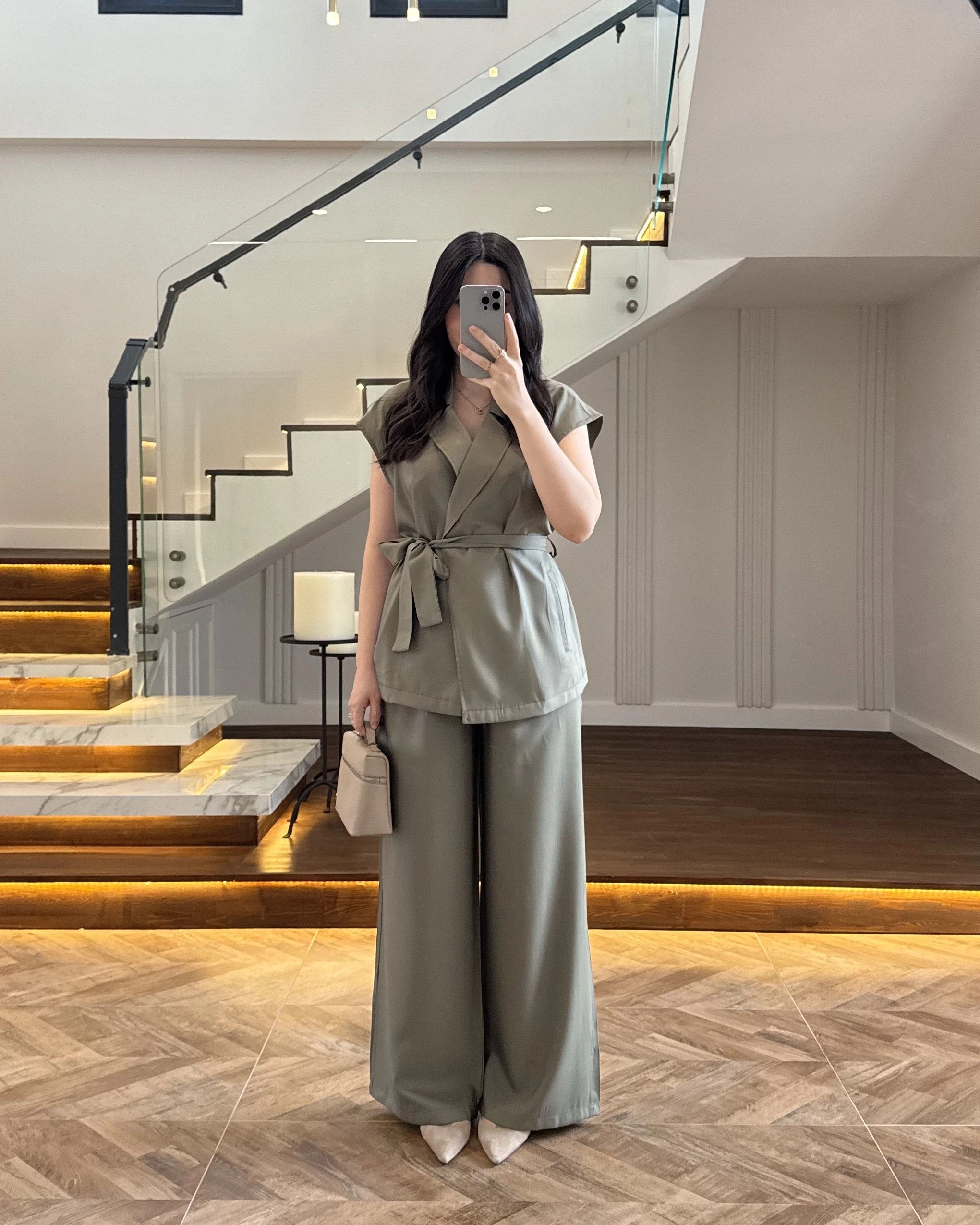 HAKİ TENSEL YELEK TAKIM -3789