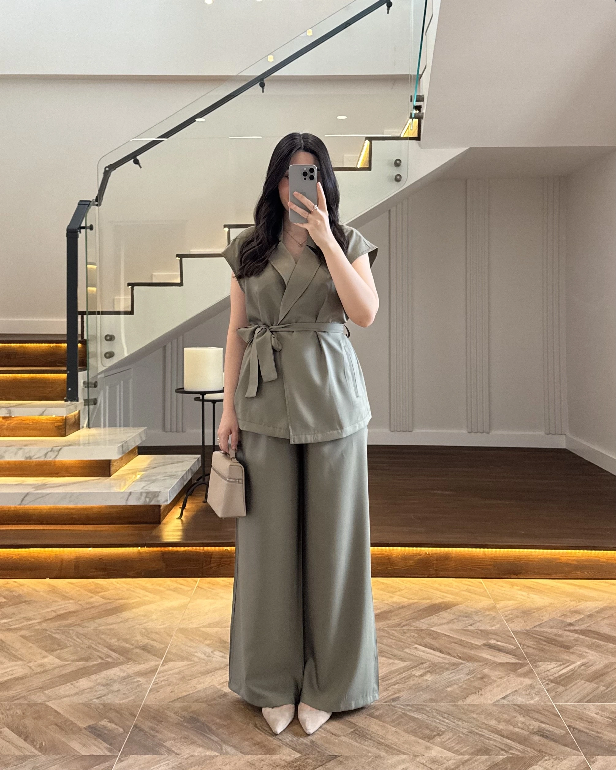 HAKİ TENSEL YELEK TAKIM -3789