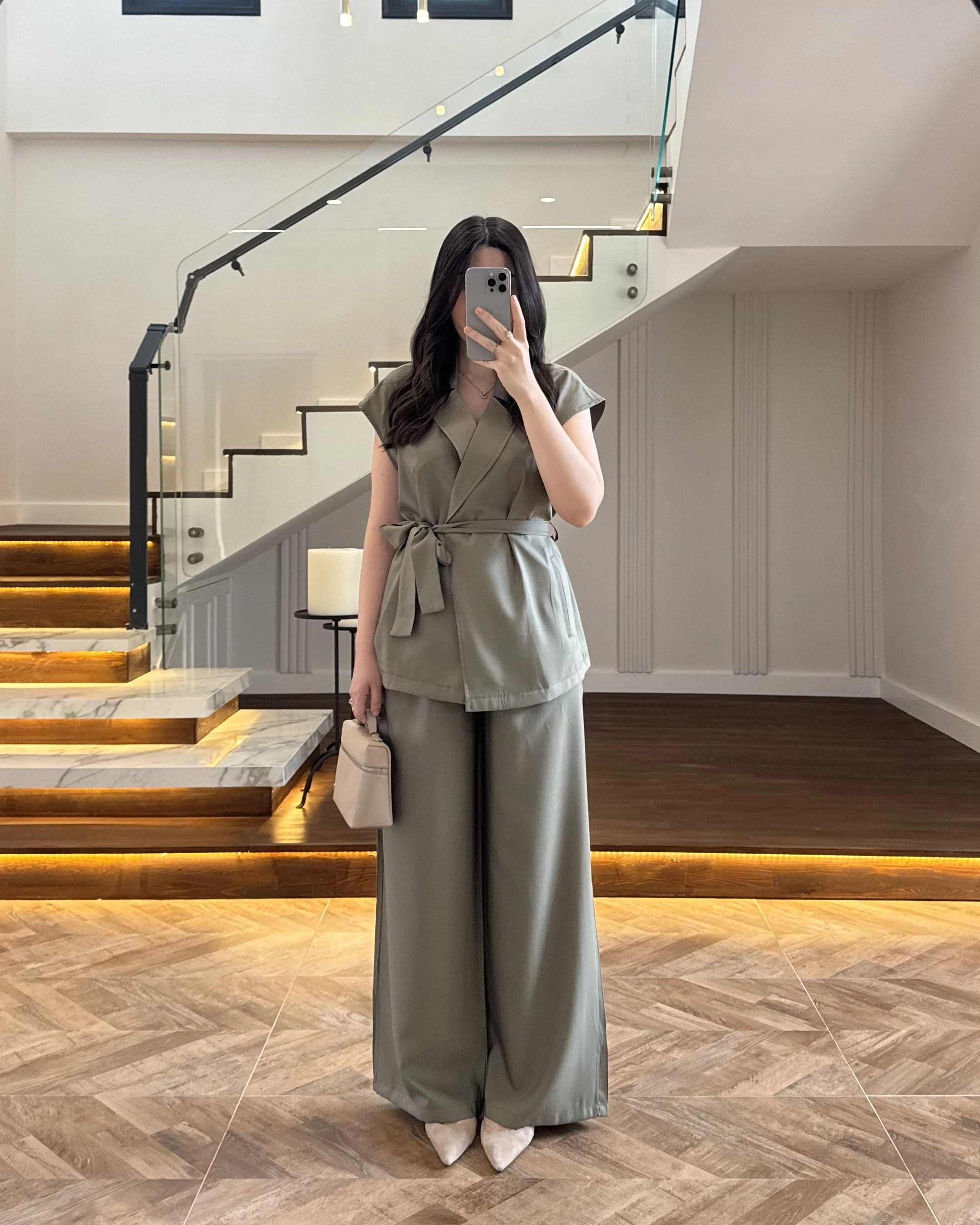 HAKİ TENSEL YELEK TAKIM -3789