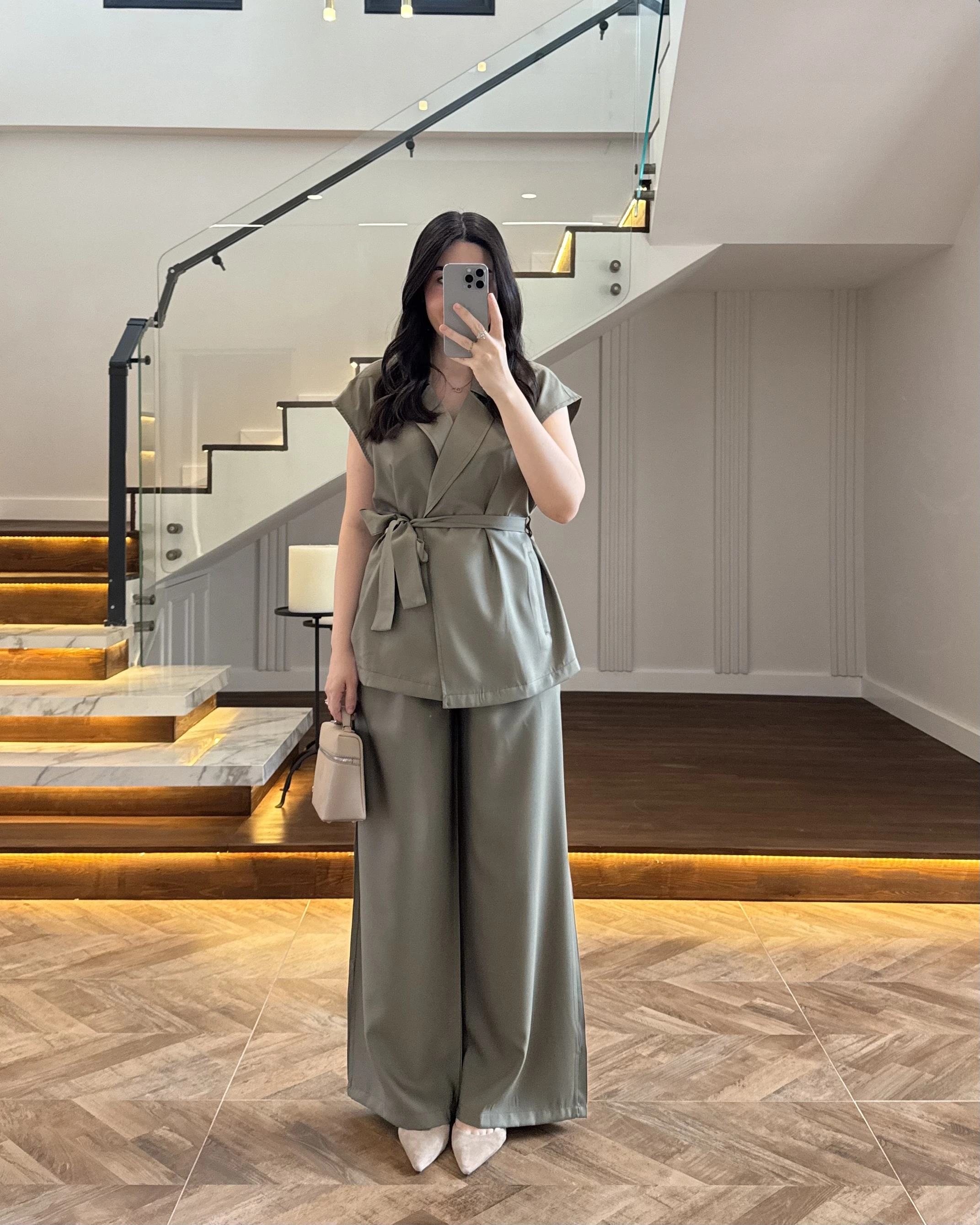 HAKİ TENSEL YELEK TAKIM -3789