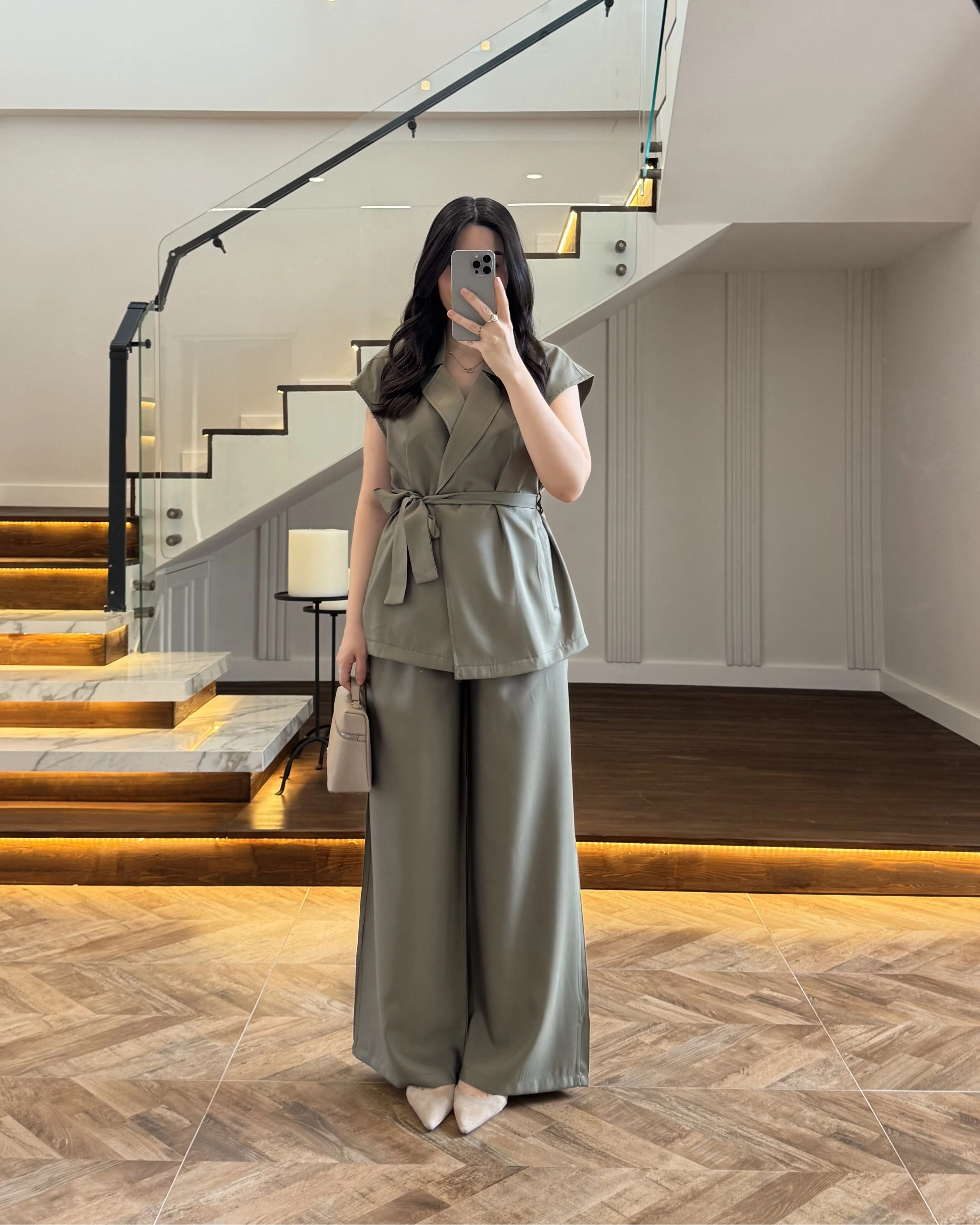 HAKİ TENSEL YELEK TAKIM -3789