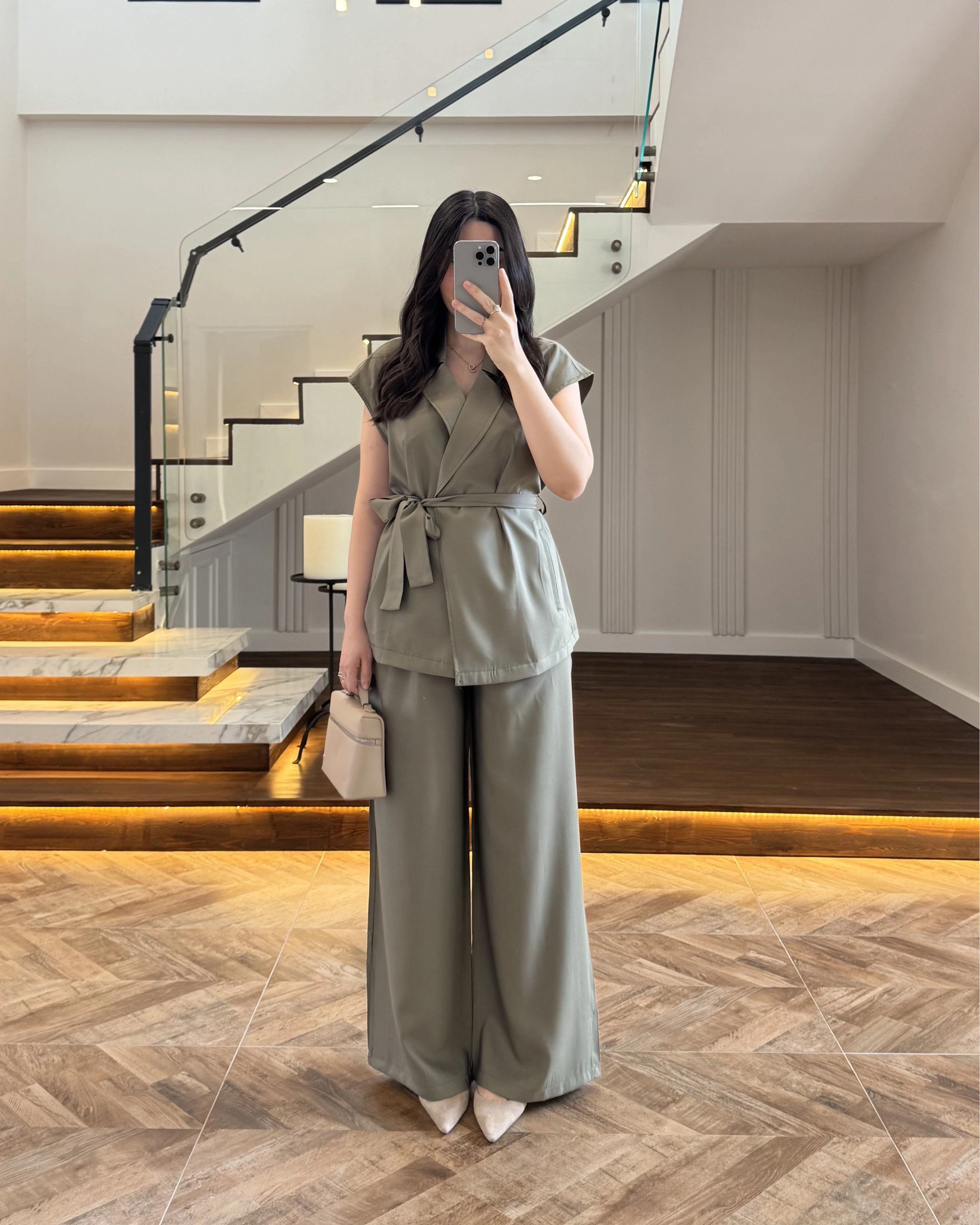 HAKİ TENSEL YELEK TAKIM -3789