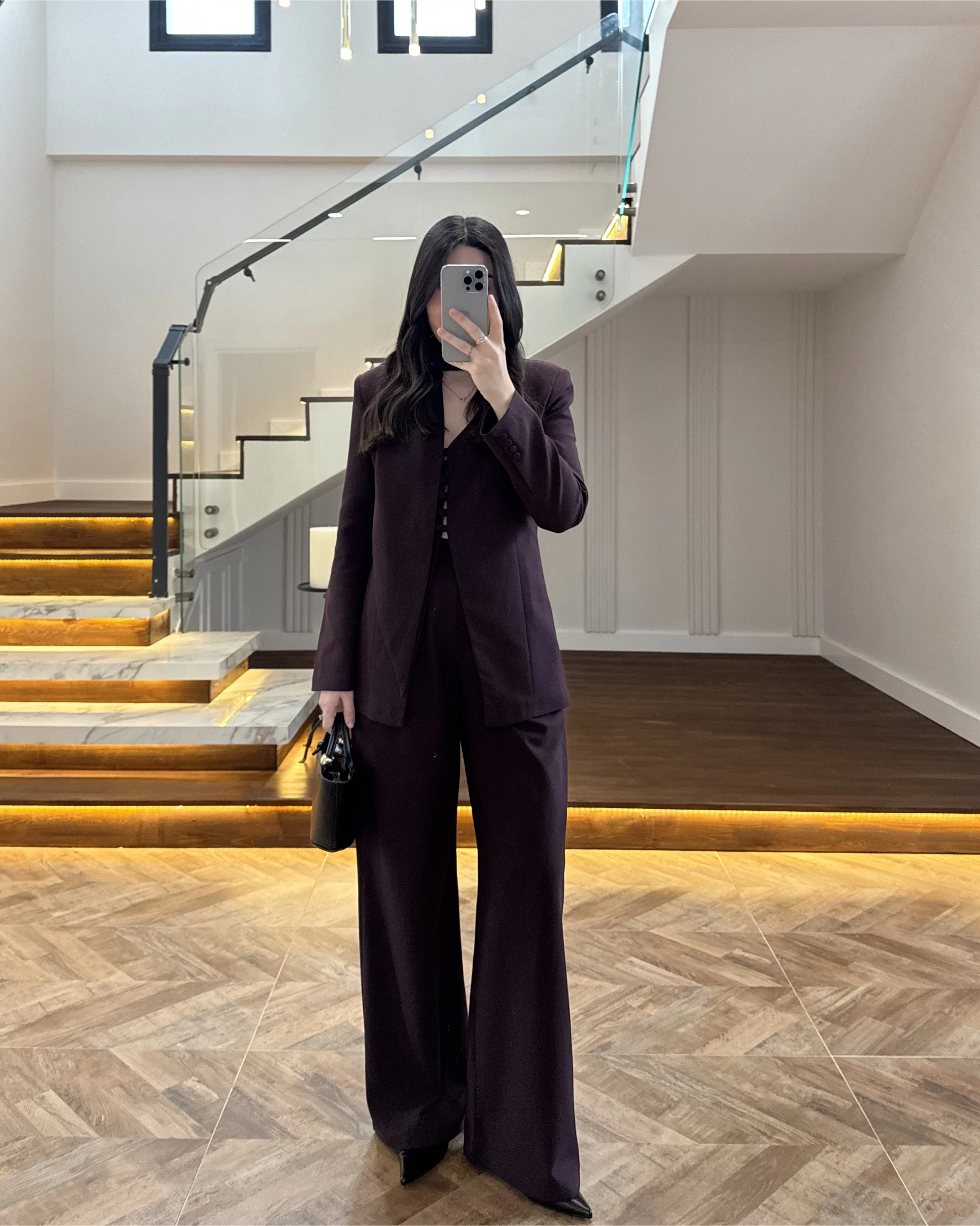 MÜRDÜM FULAR DETAY VATKALI CEKET TAKIM-9046