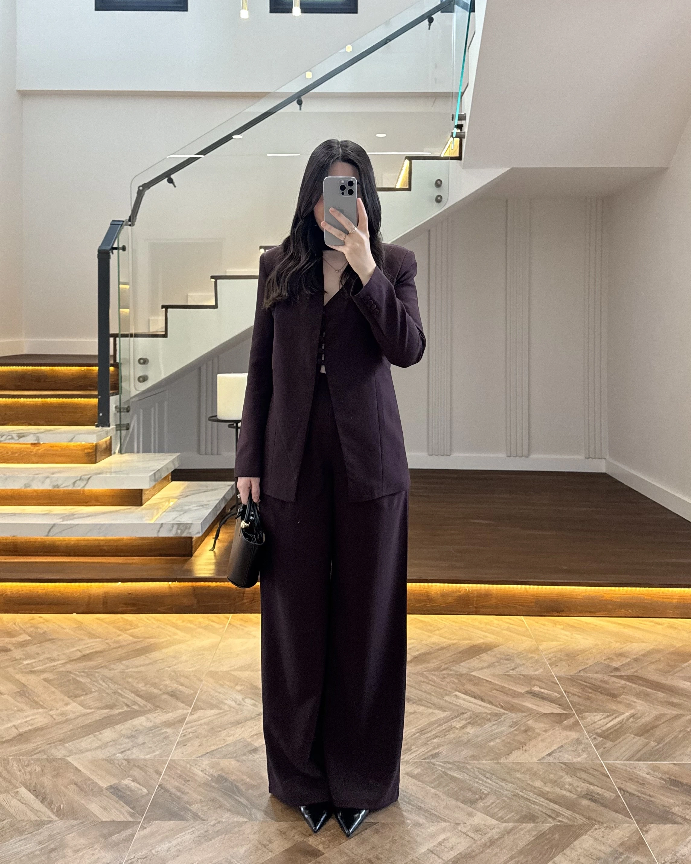 MÜRDÜM FULAR DETAY VATKALI CEKET TAKIM-9046