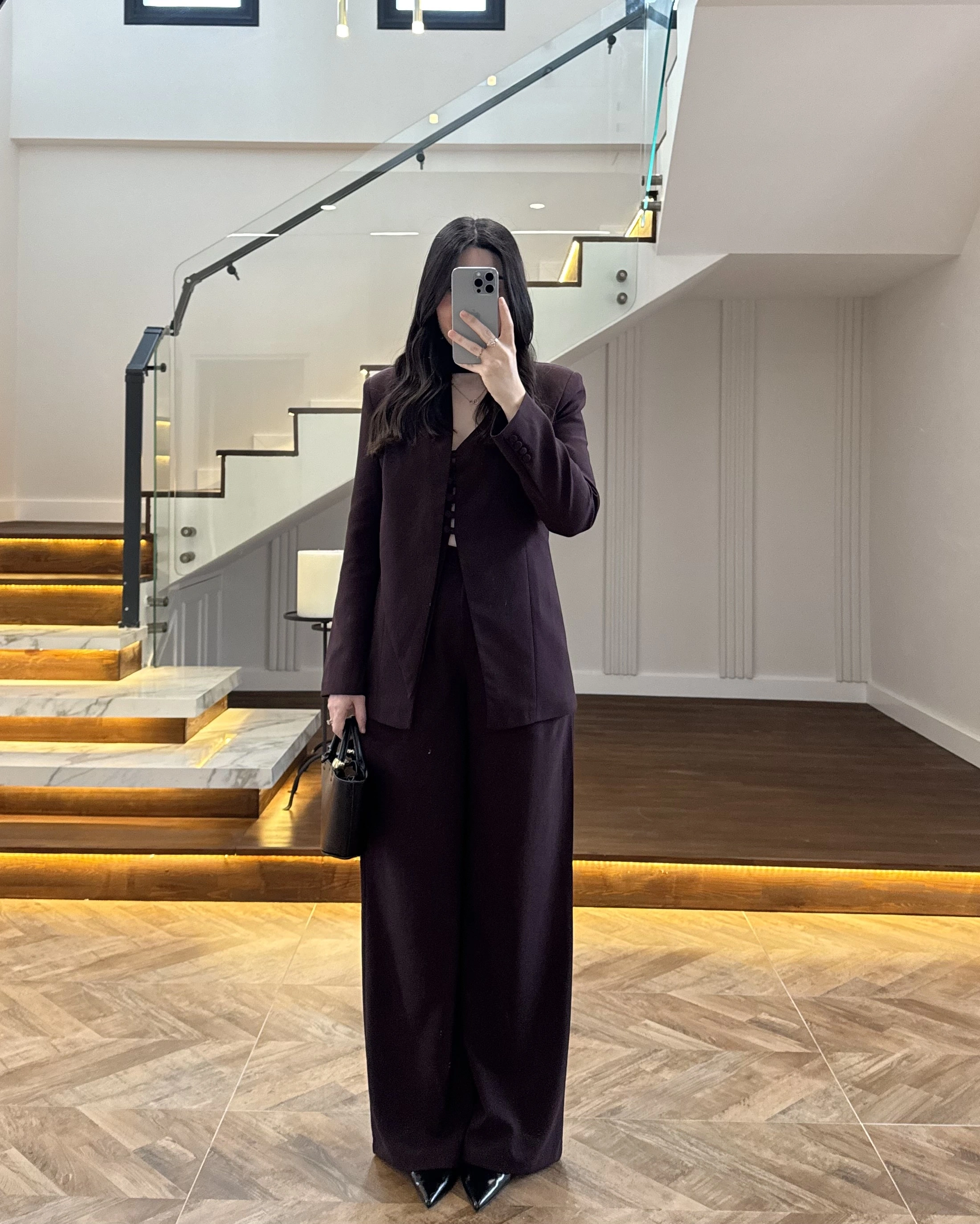 MÜRDÜM FULAR DETAY VATKALI CEKET TAKIM-9046