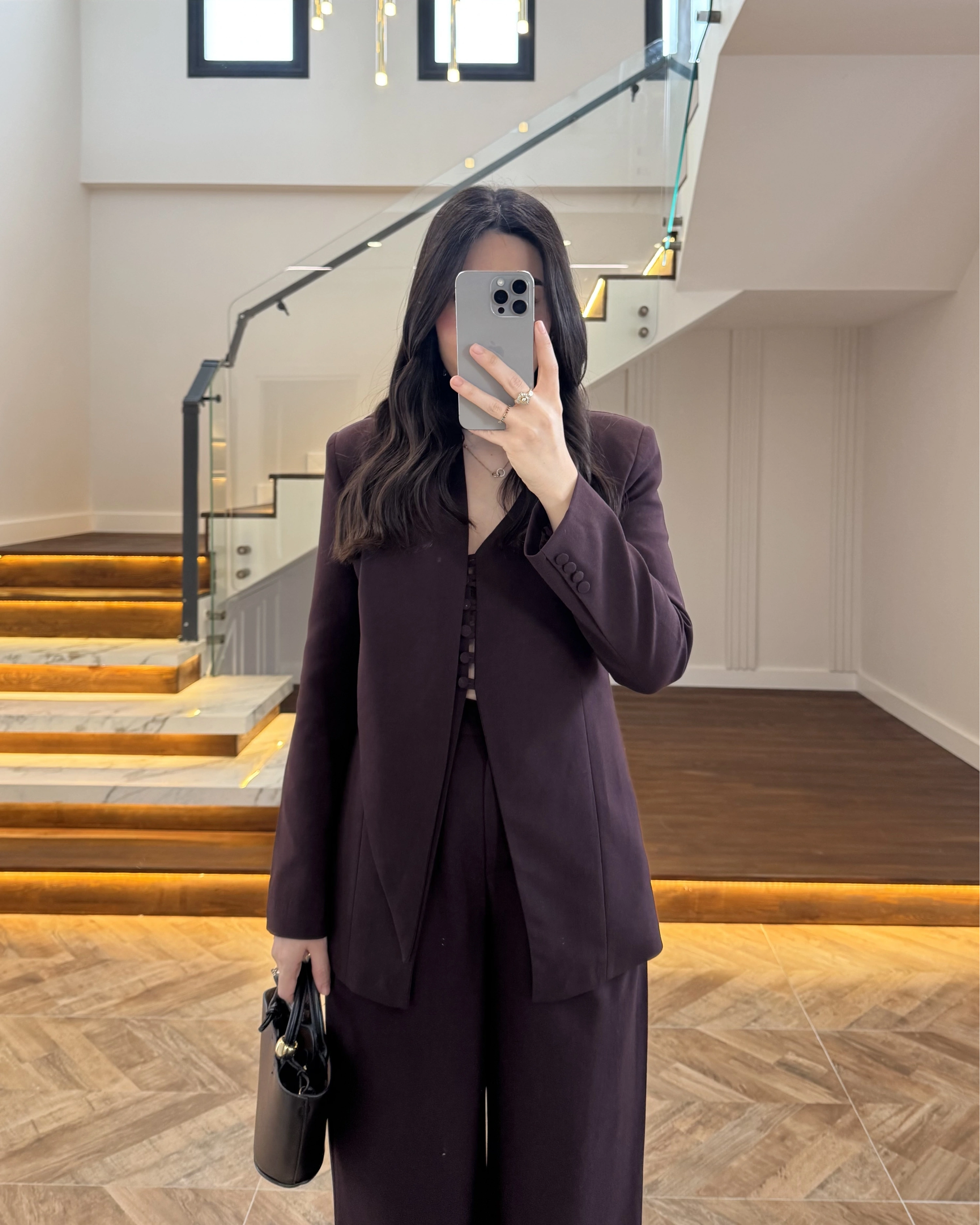 MÜRDÜM FULAR DETAY VATKALI CEKET TAKIM-9046