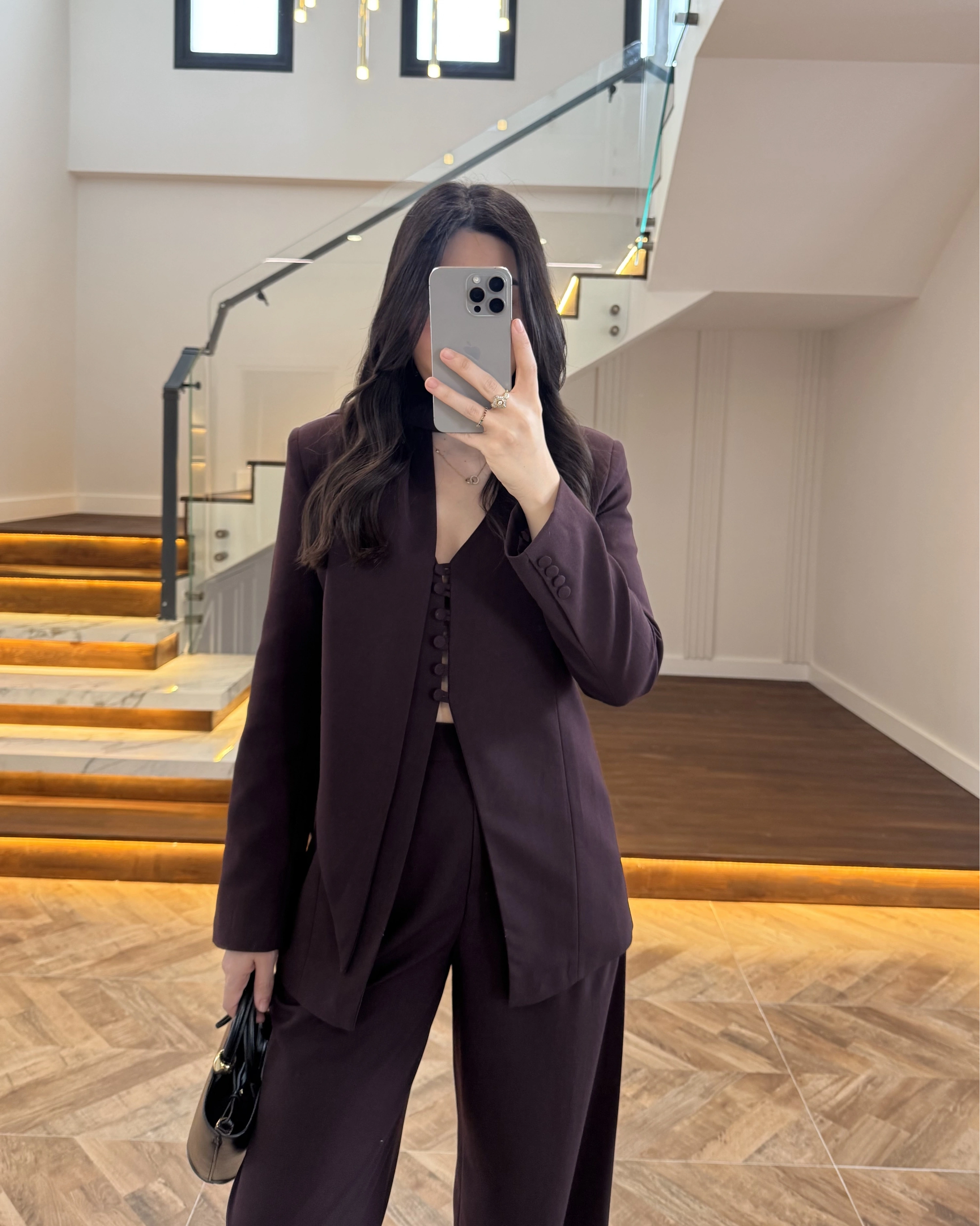 MÜRDÜM FULAR DETAY VATKALI CEKET TAKIM-9046