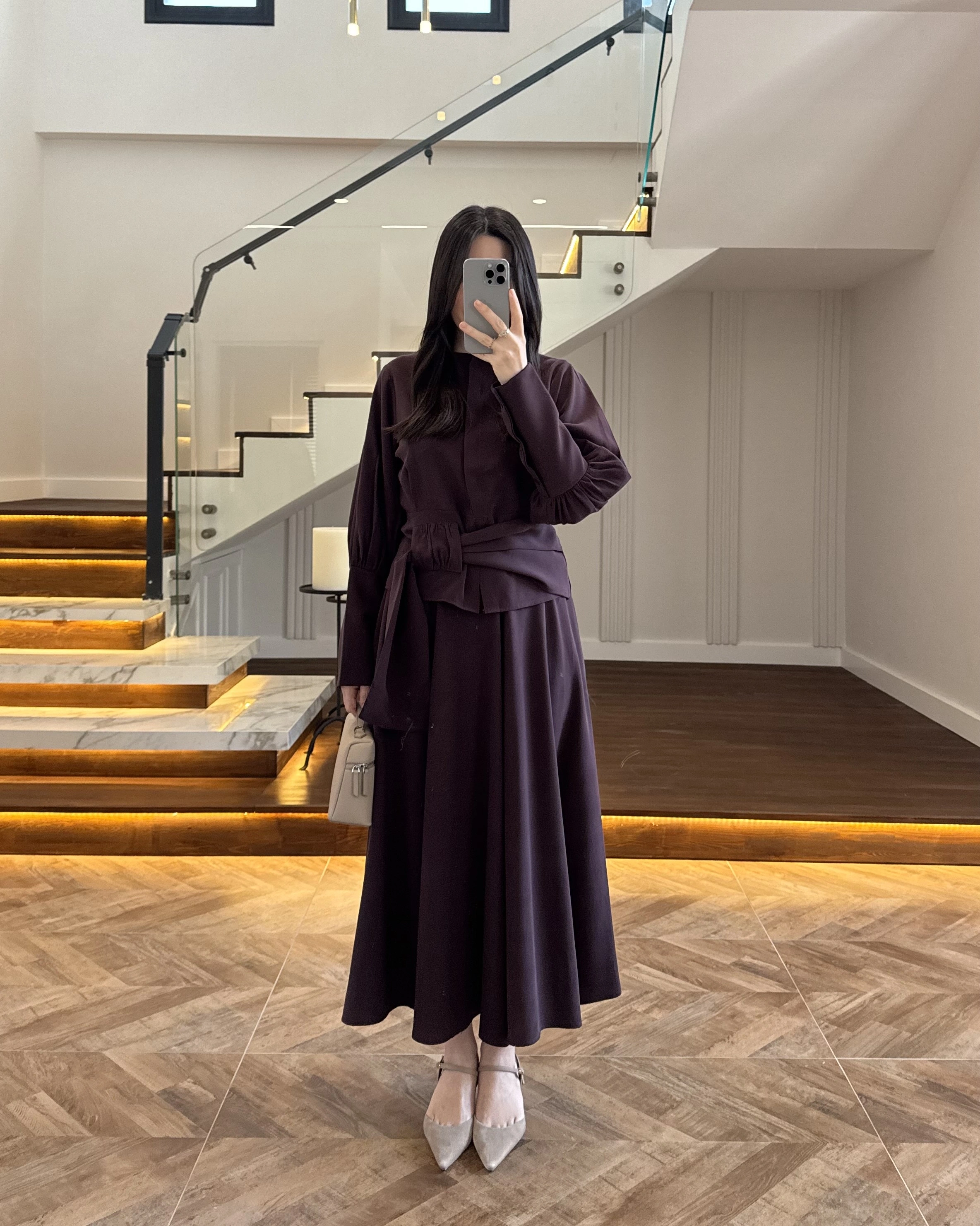 MÜRDÜM PAPYONLU ETEK TAKIM -9036