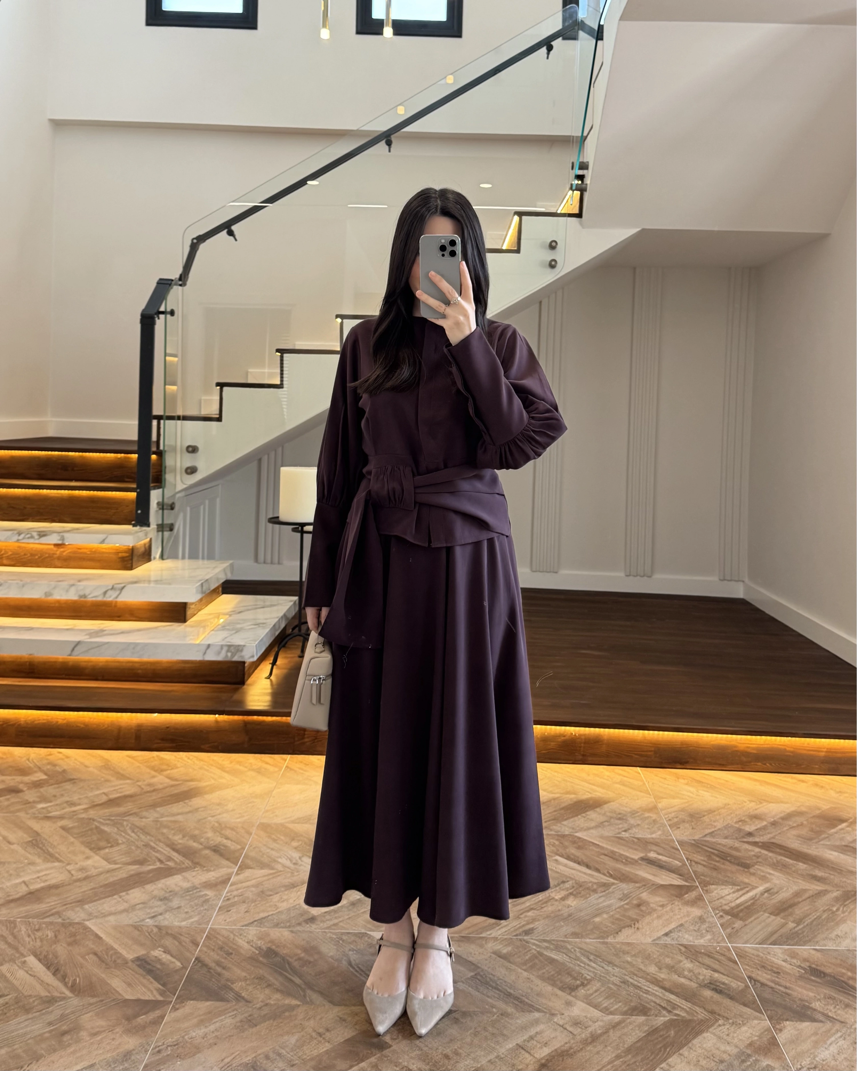 MÜRDÜM PAPYONLU ETEK TAKIM -9036