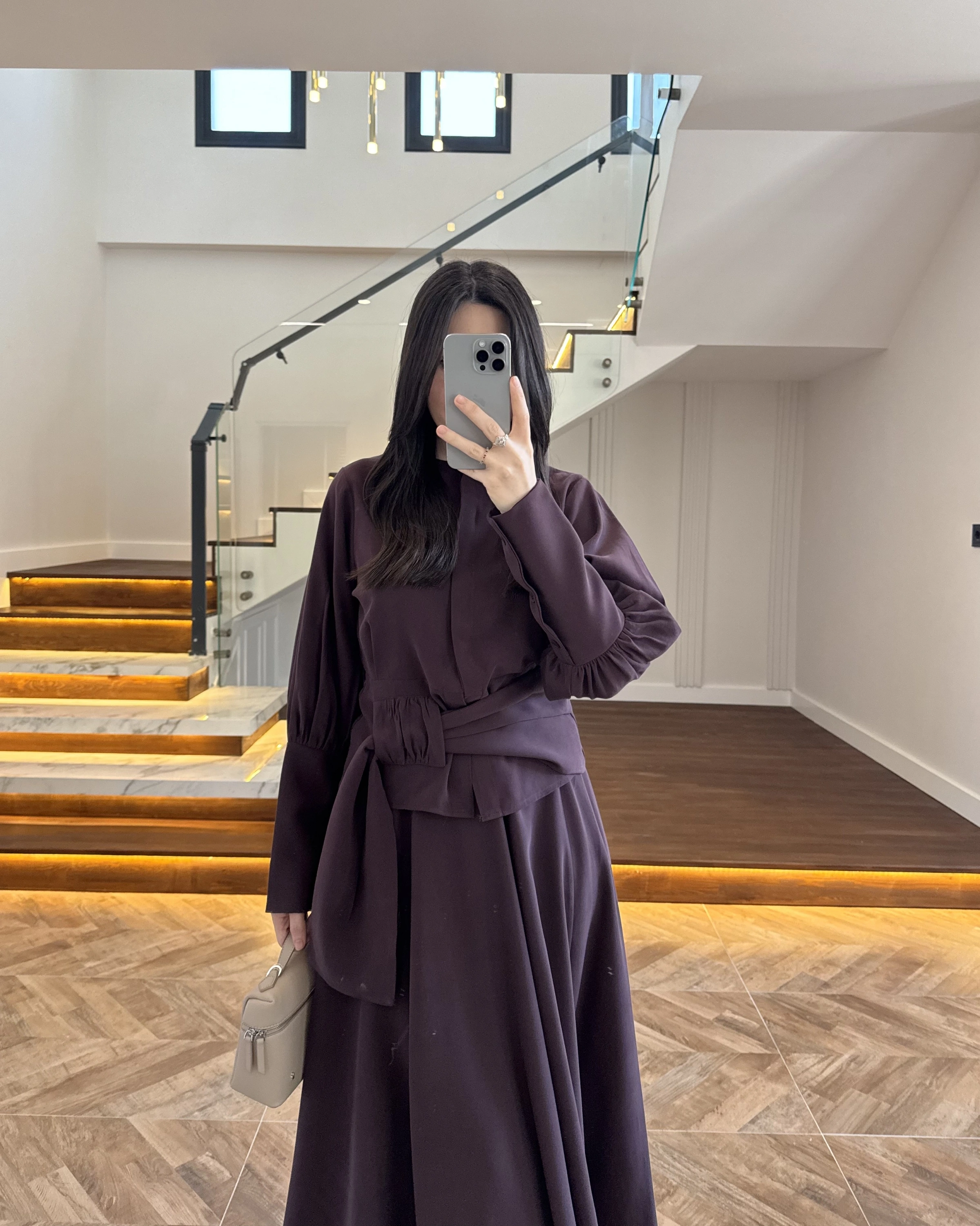 MÜRDÜM PAPYONLU ETEK TAKIM -9036