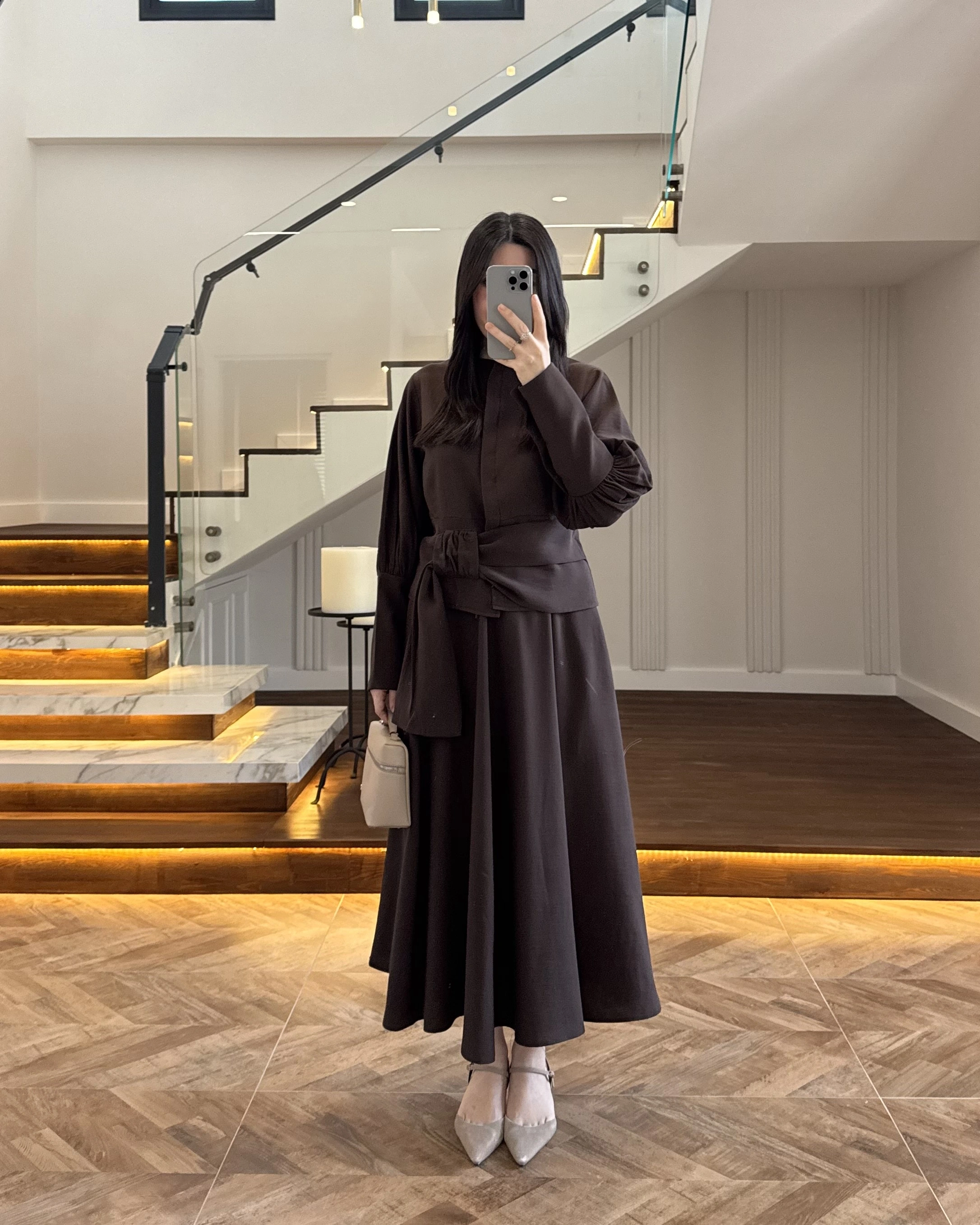 KAHVE PAPYONLU ETEK TAKIM -9036