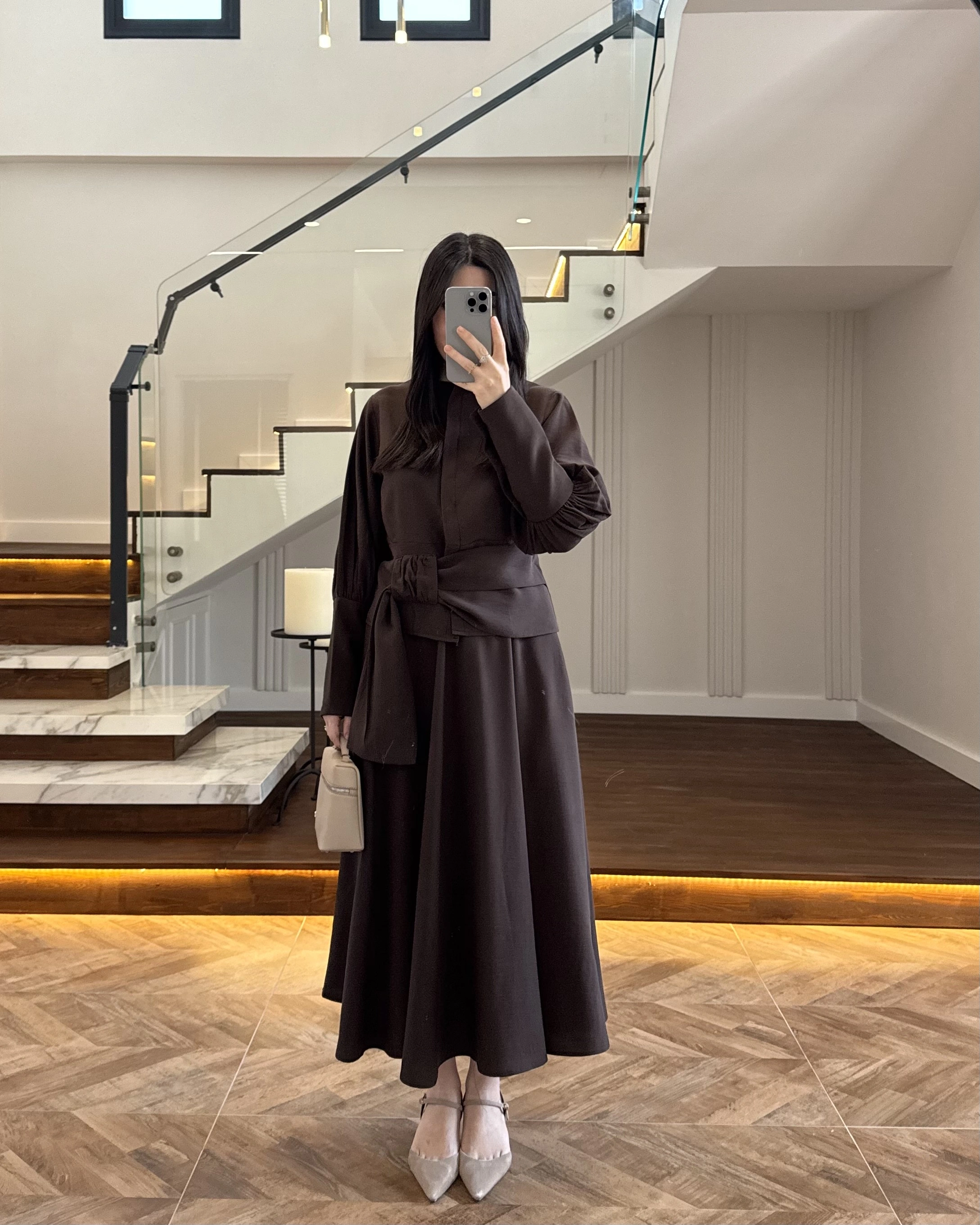 KAHVE PAPYONLU ETEK TAKIM -9036