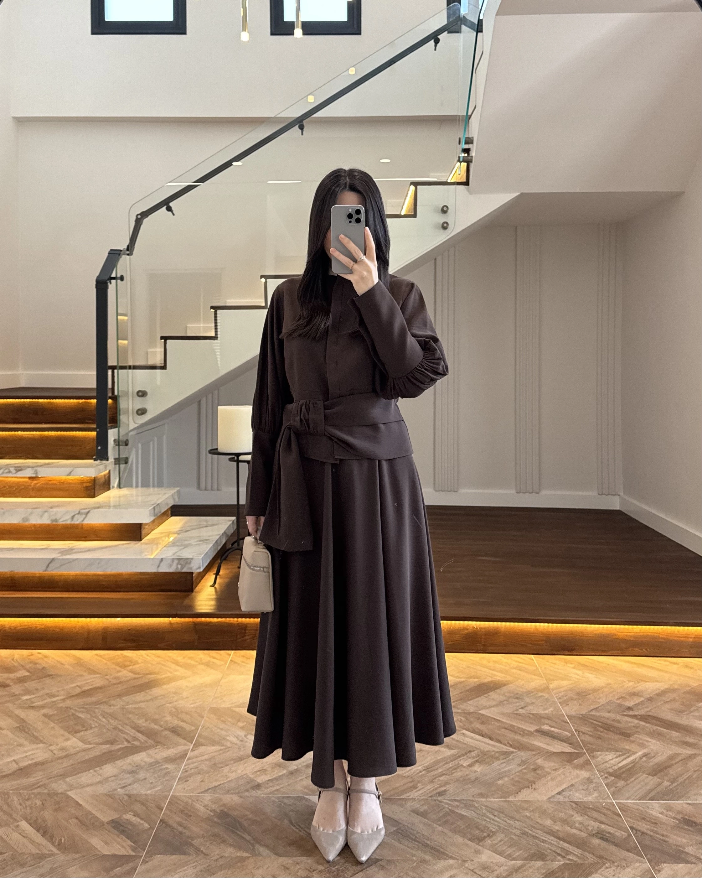 KAHVE PAPYONLU ETEK TAKIM -9036