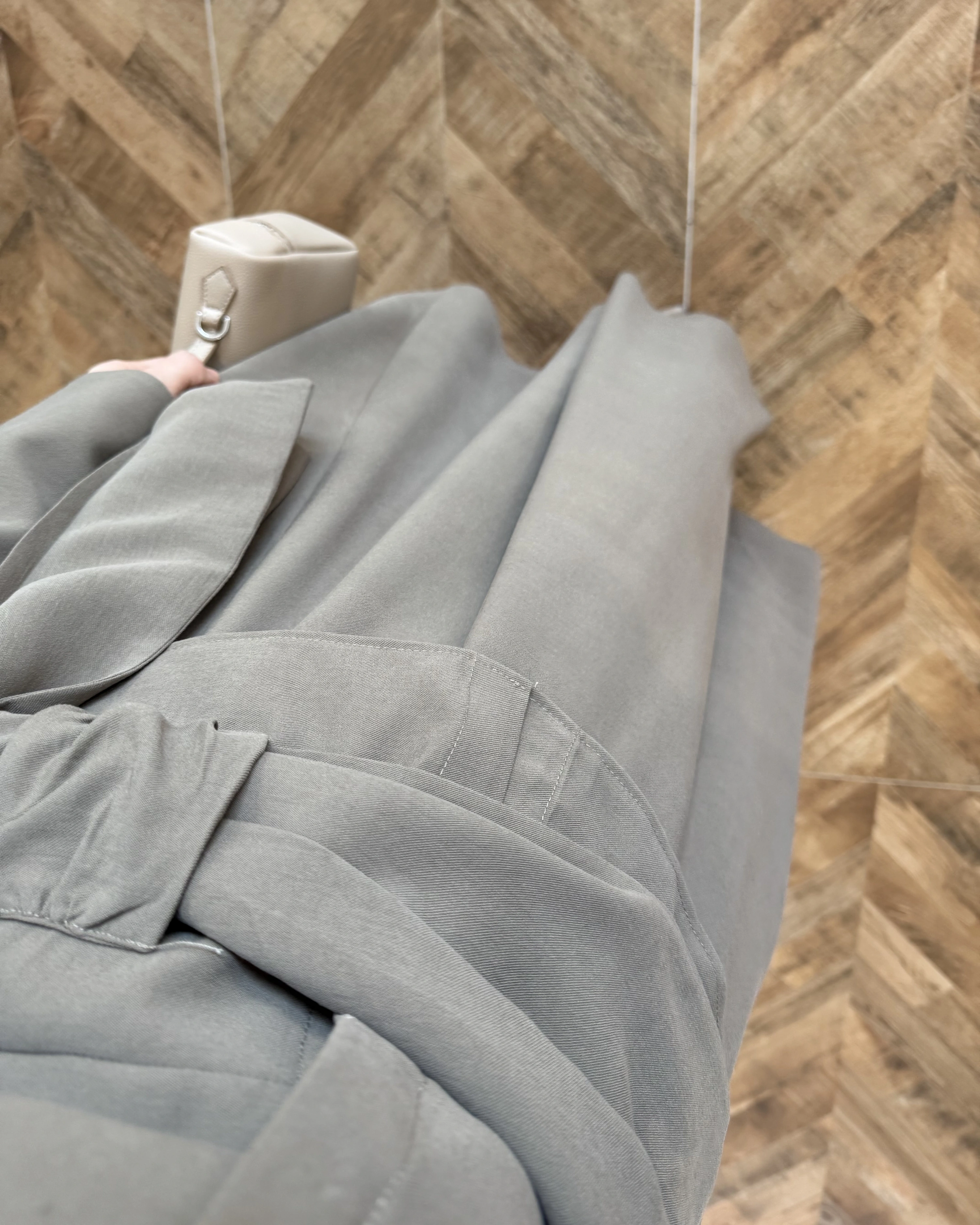 HAKİ PAPYONLU ETEK TAKIM -9036