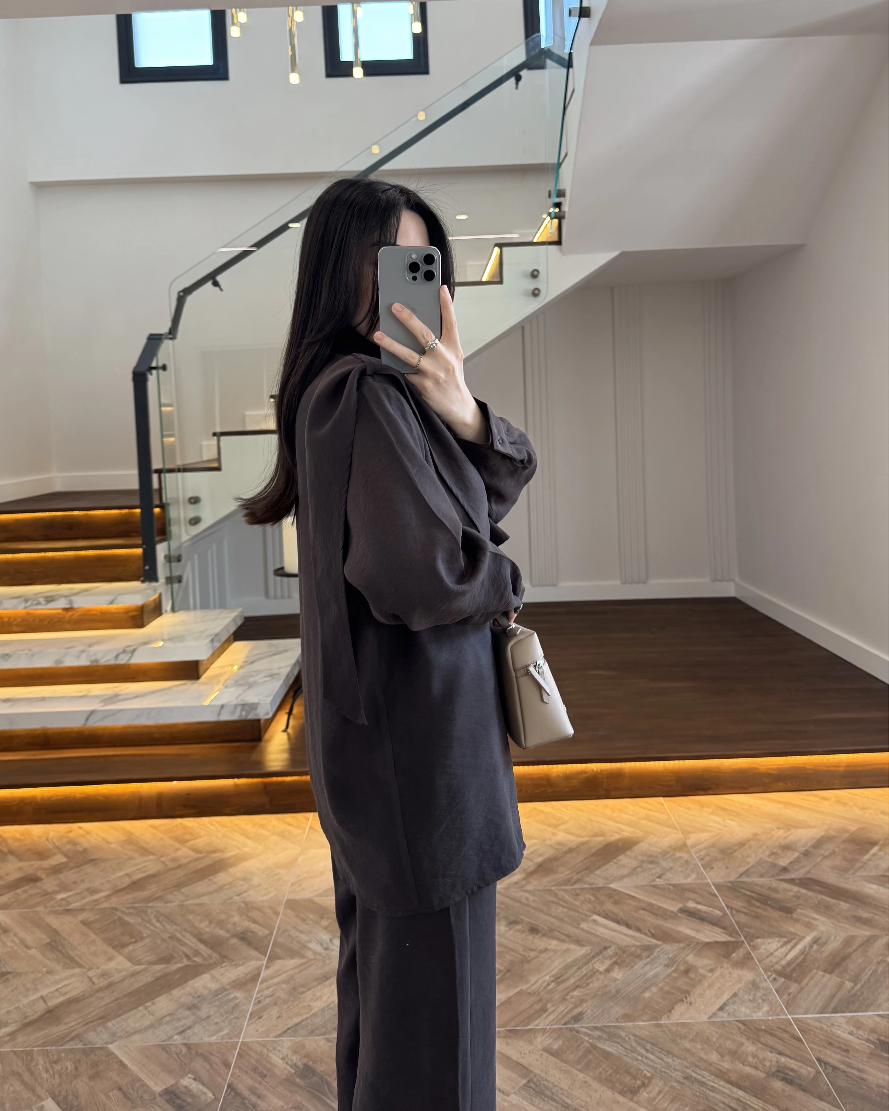 KAHVE ŞAL DETAY TAKIM -9043