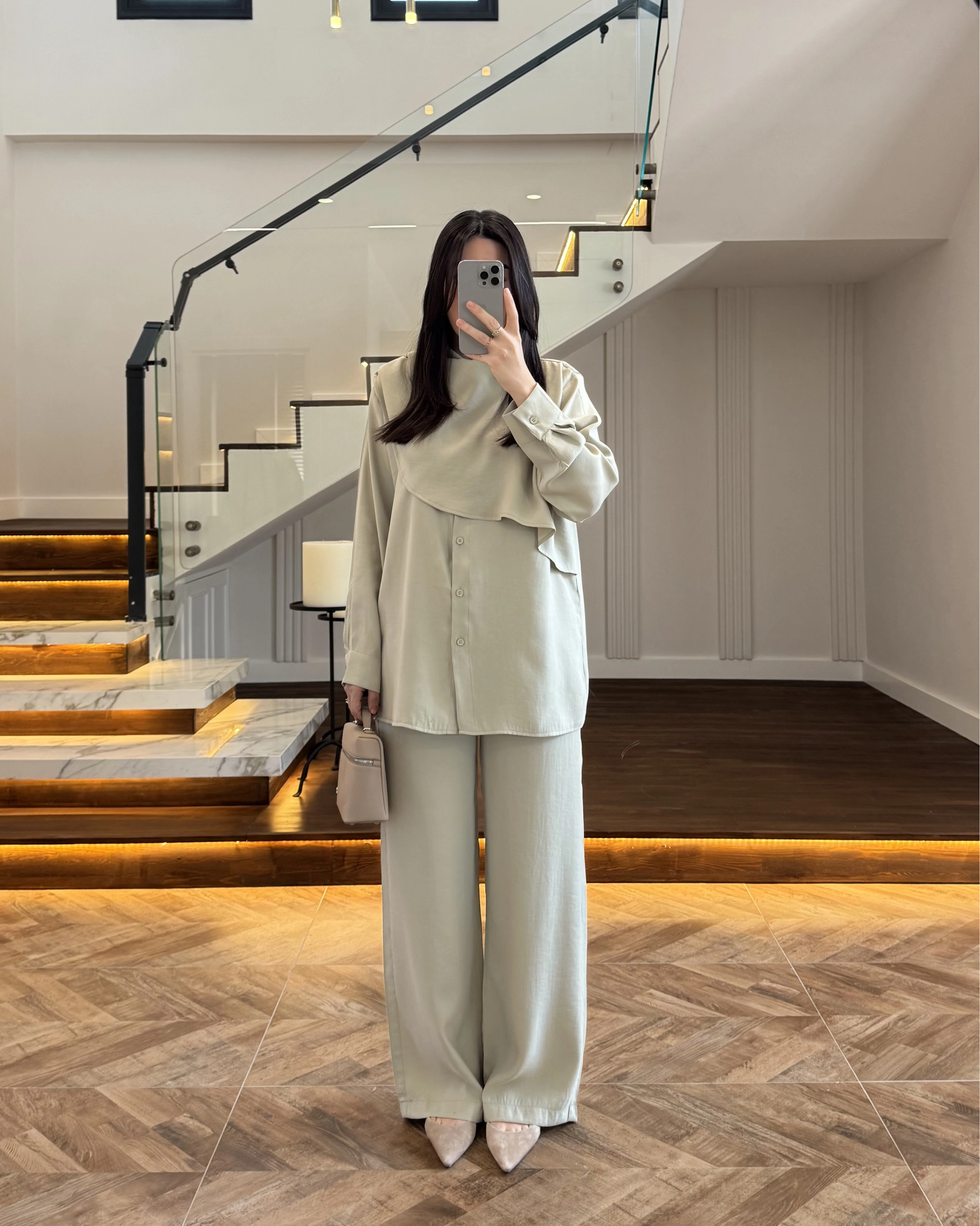 MİNT ŞAL DETAY TAKIM -9043