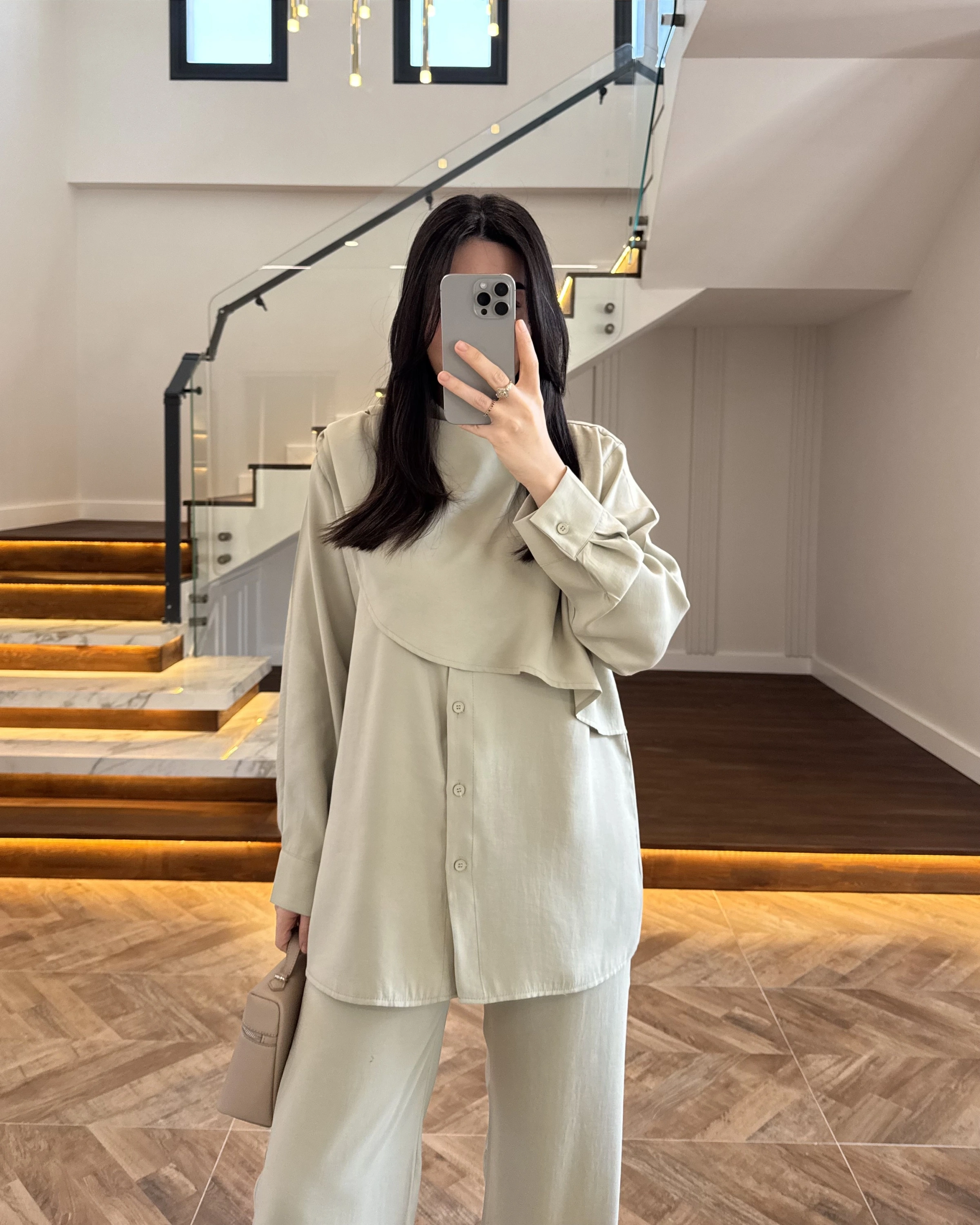 MİNT ŞAL DETAY TAKIM -9043