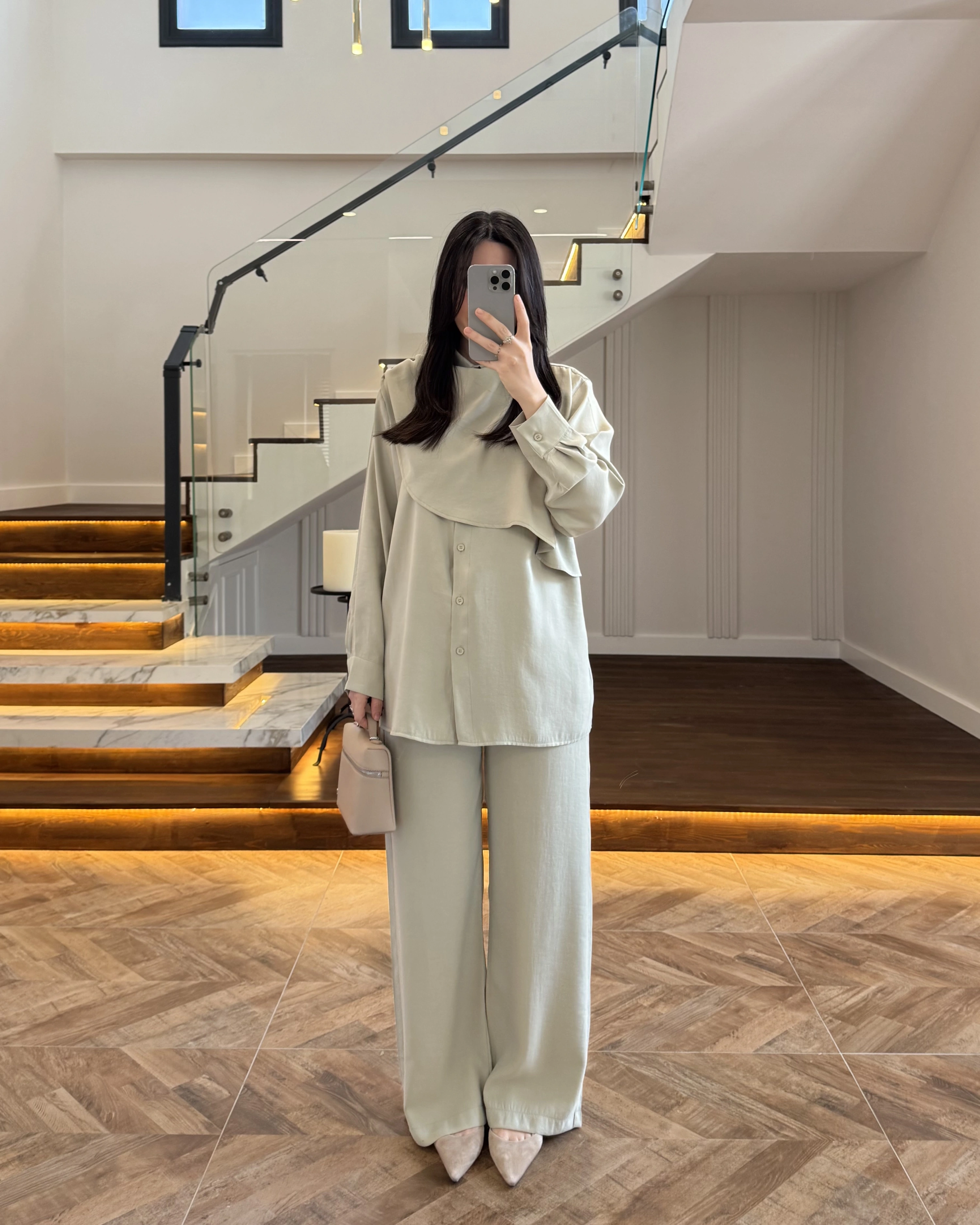 MİNT ŞAL DETAY TAKIM -9043