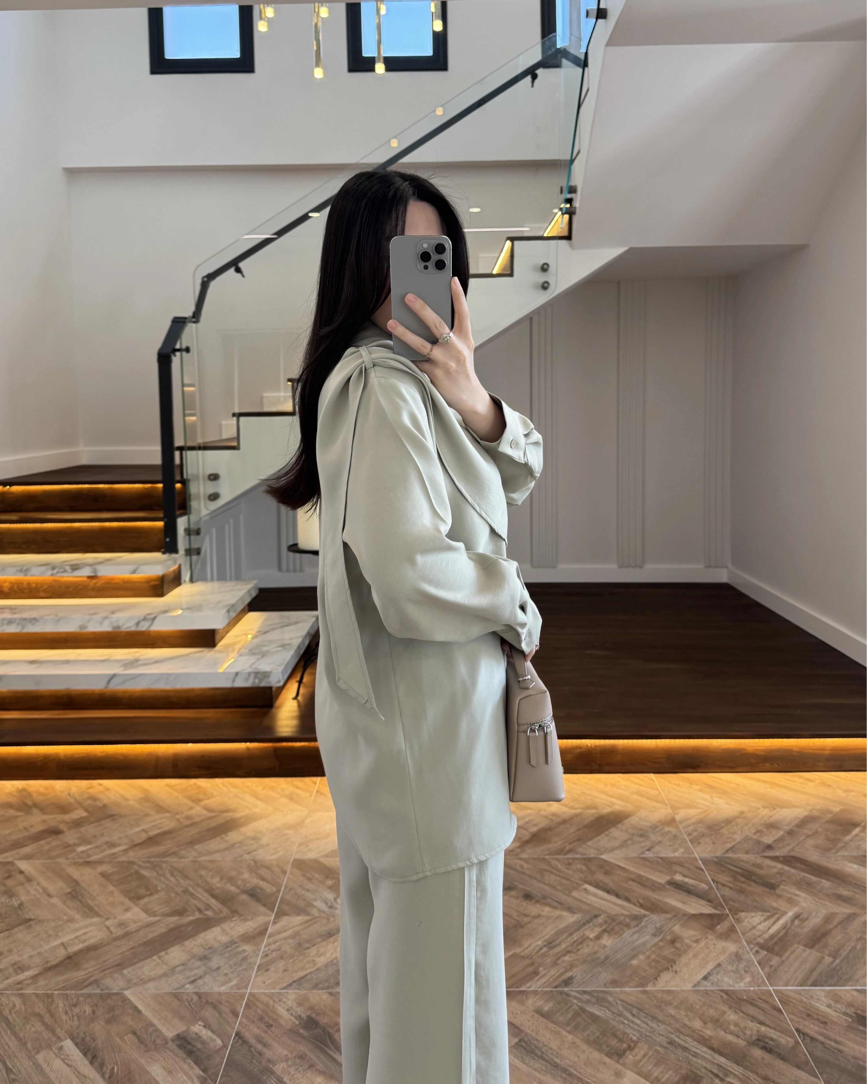 MİNT ŞAL DETAY TAKIM -9043