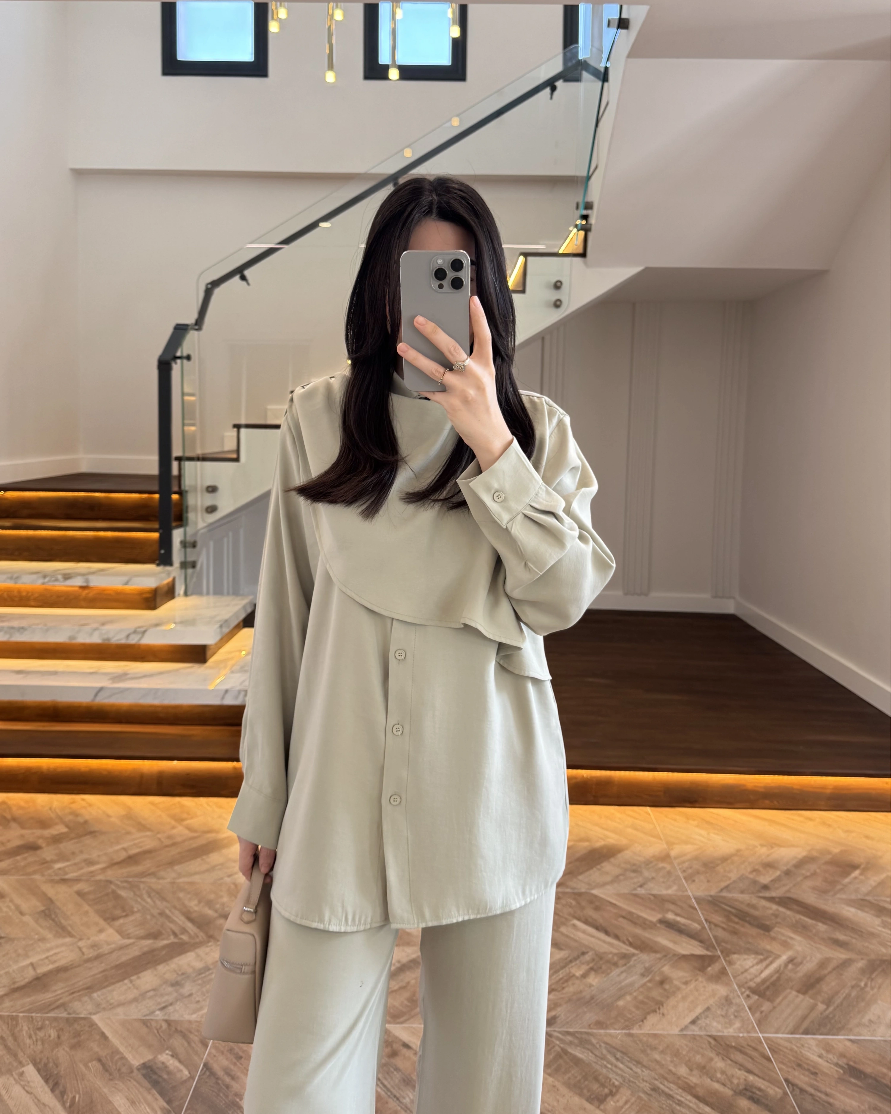 MİNT ŞAL DETAY TAKIM -9043