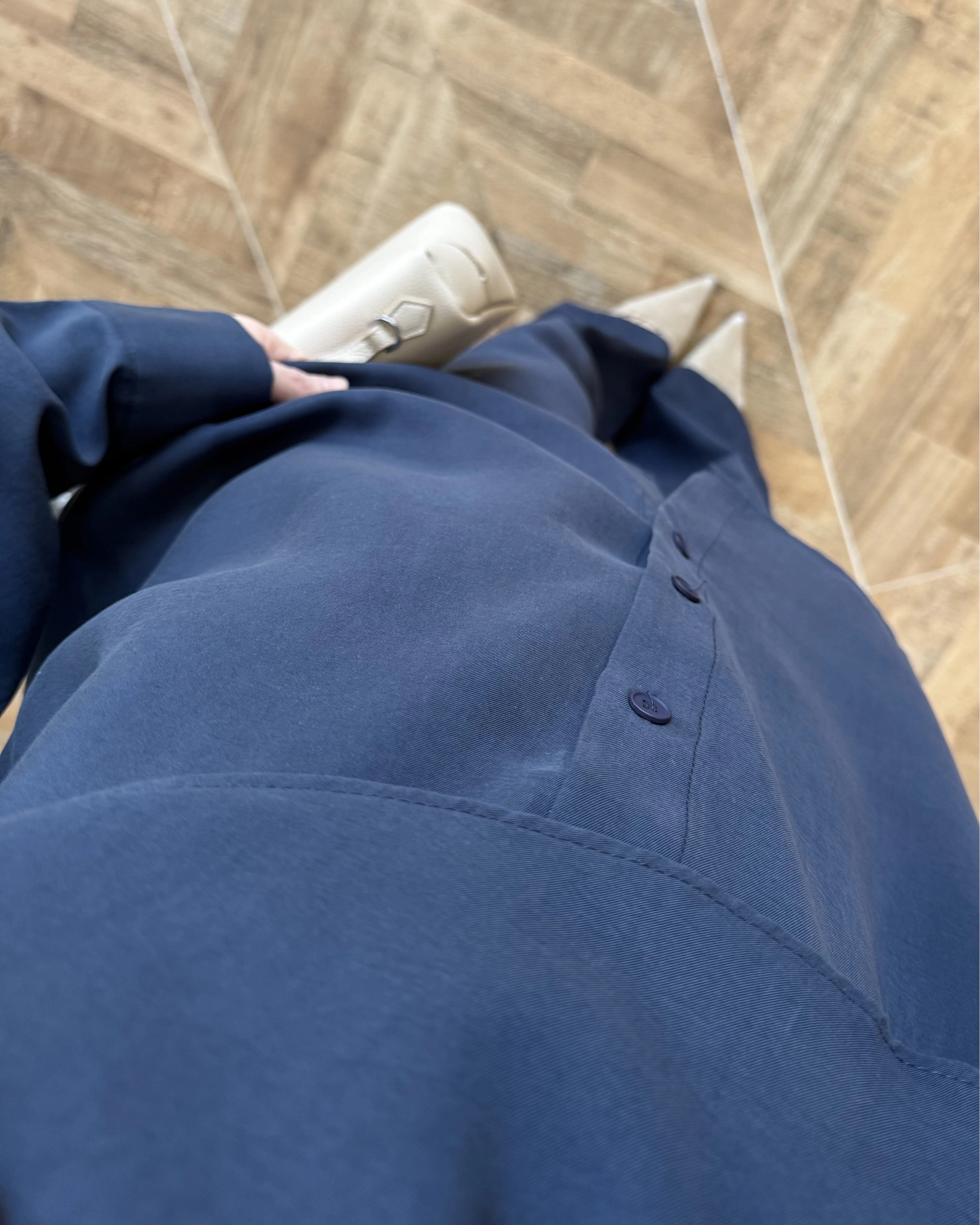 LACİVERT ŞAL DETAY TAKIM -9043