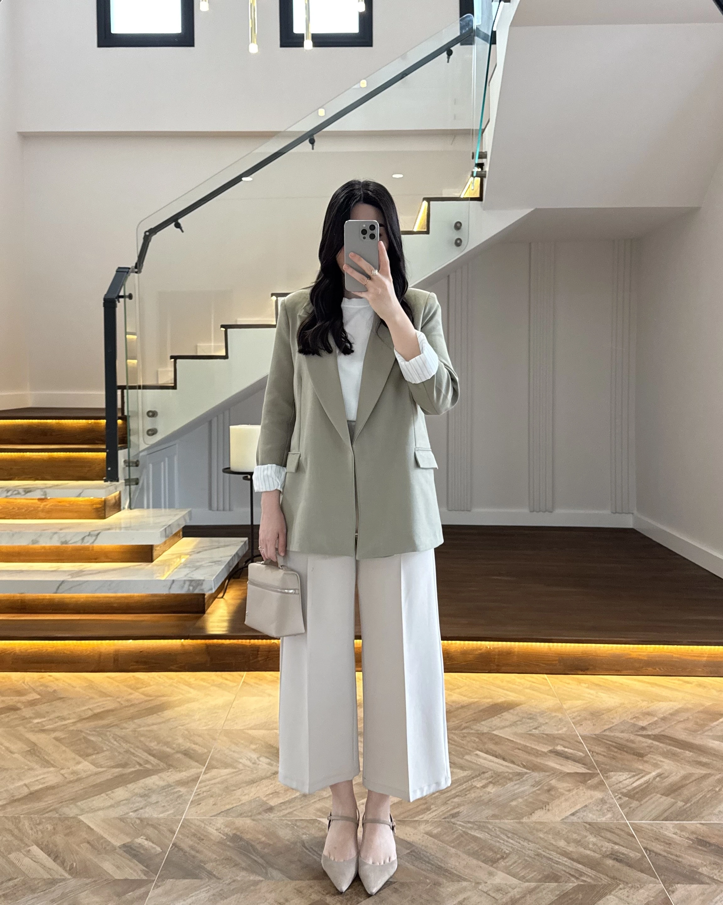 HAKİ ÇİZGİLİ ASTARLI CEKET- 7627