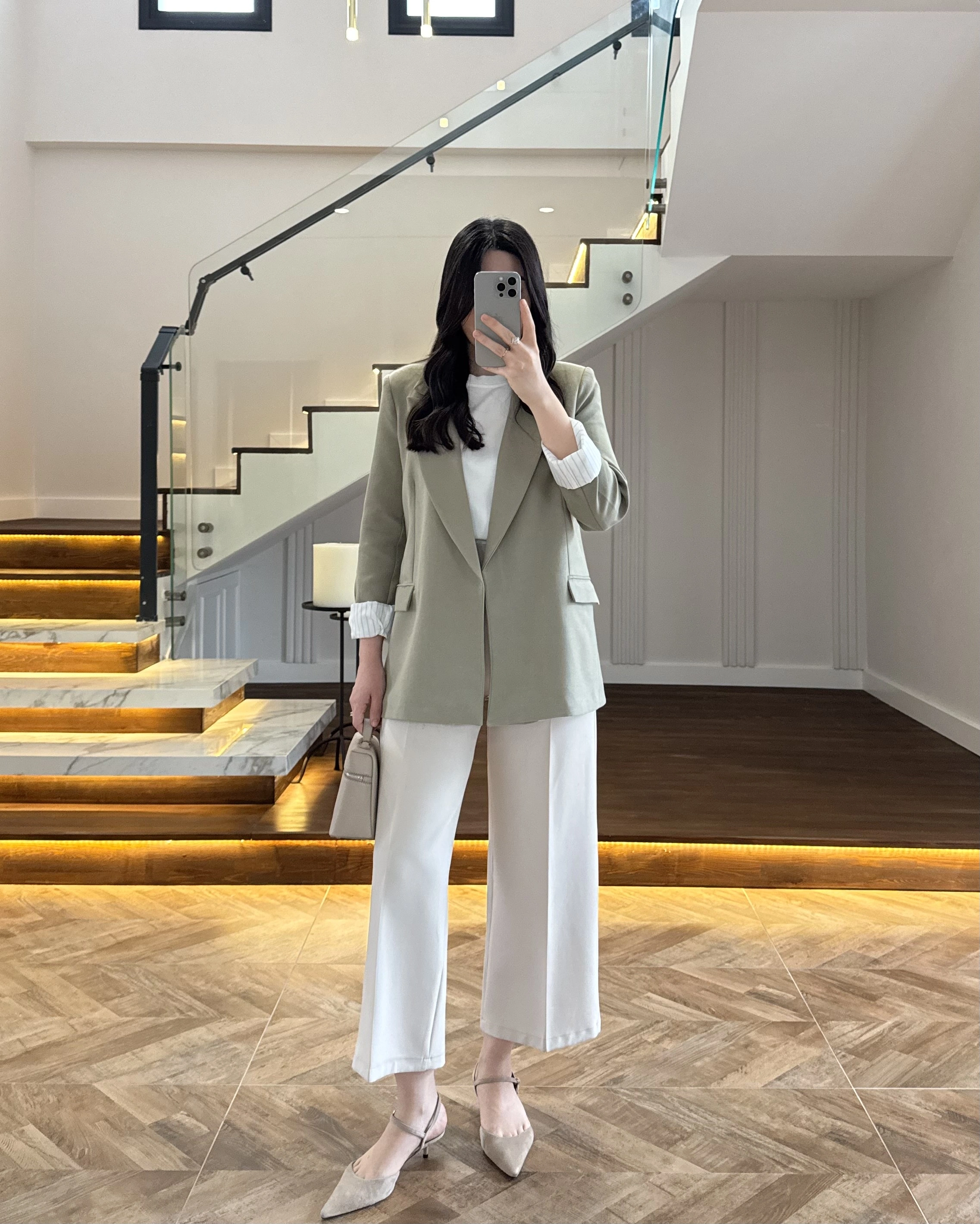 HAKİ ÇİZGİLİ ASTARLI CEKET- 7627
