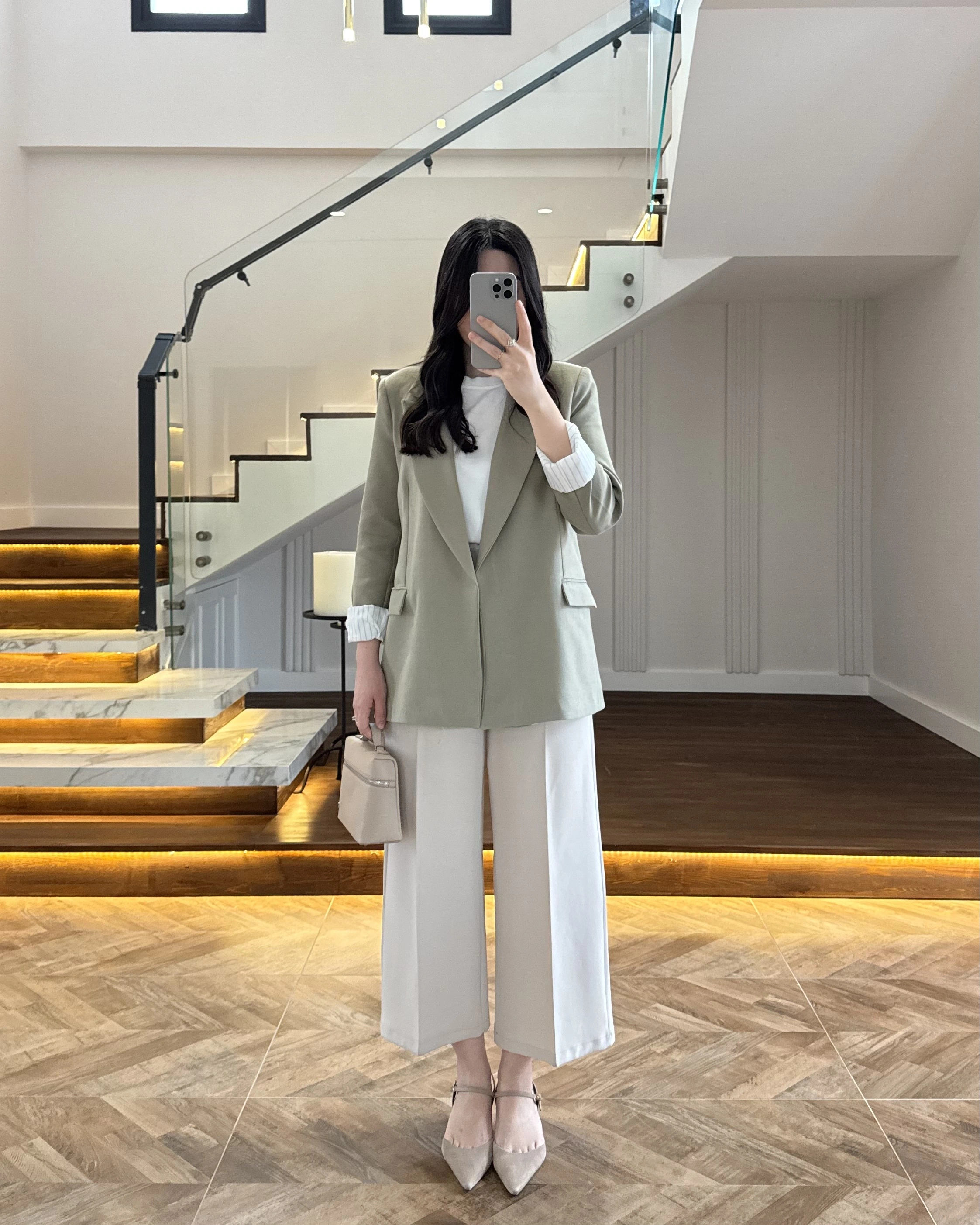 HAKİ ÇİZGİLİ ASTARLI CEKET- 7627