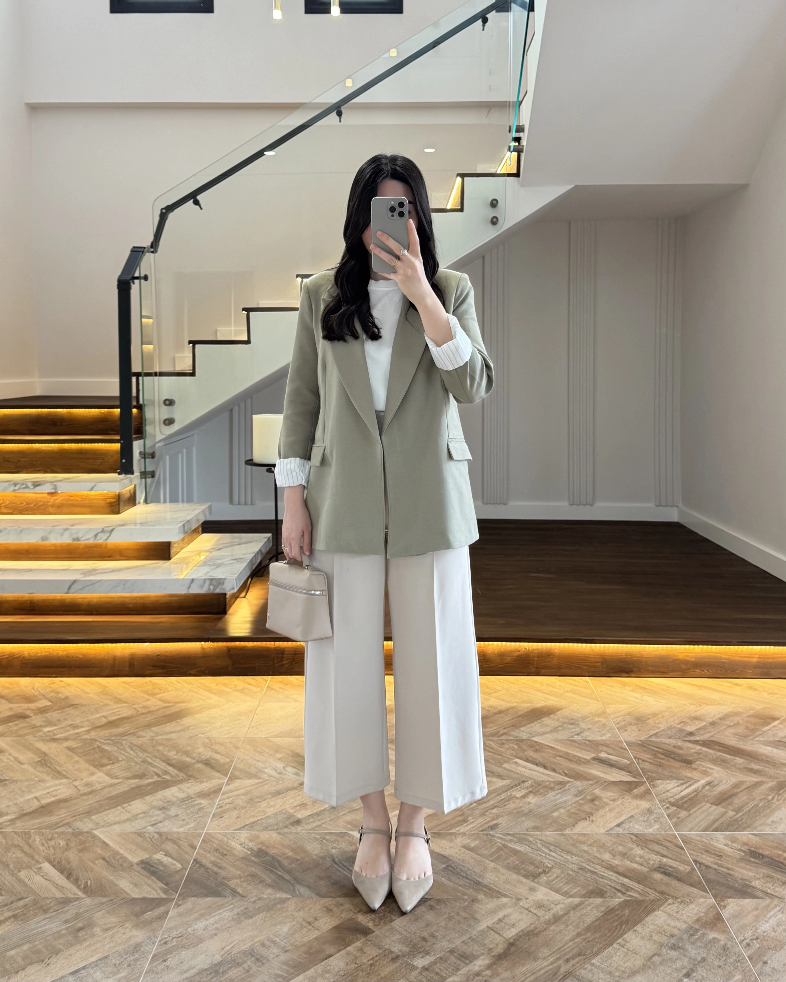 HAKİ ÇİZGİLİ ASTARLI CEKET- 7627