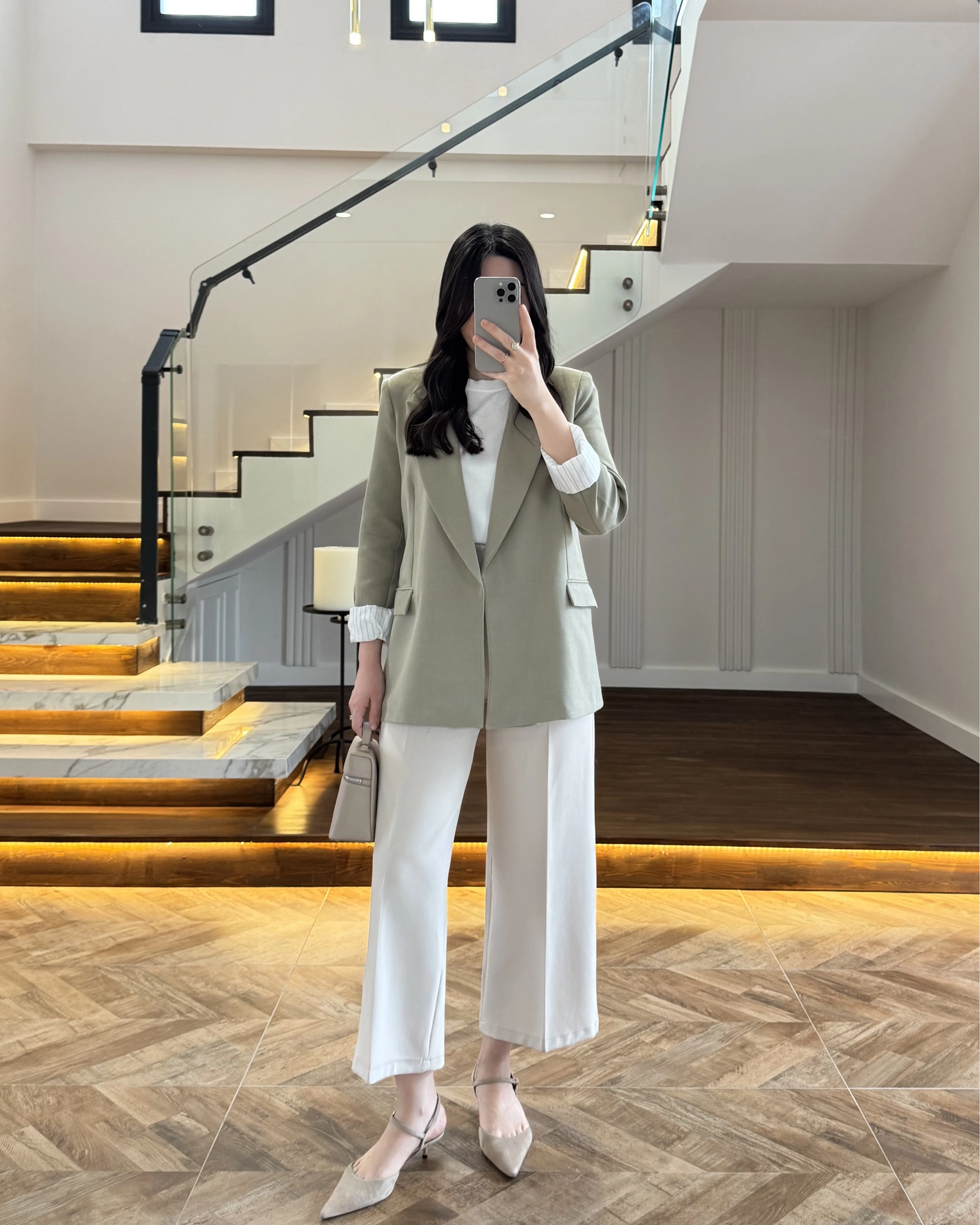 HAKİ ÇİZGİLİ ASTARLI CEKET- 7627