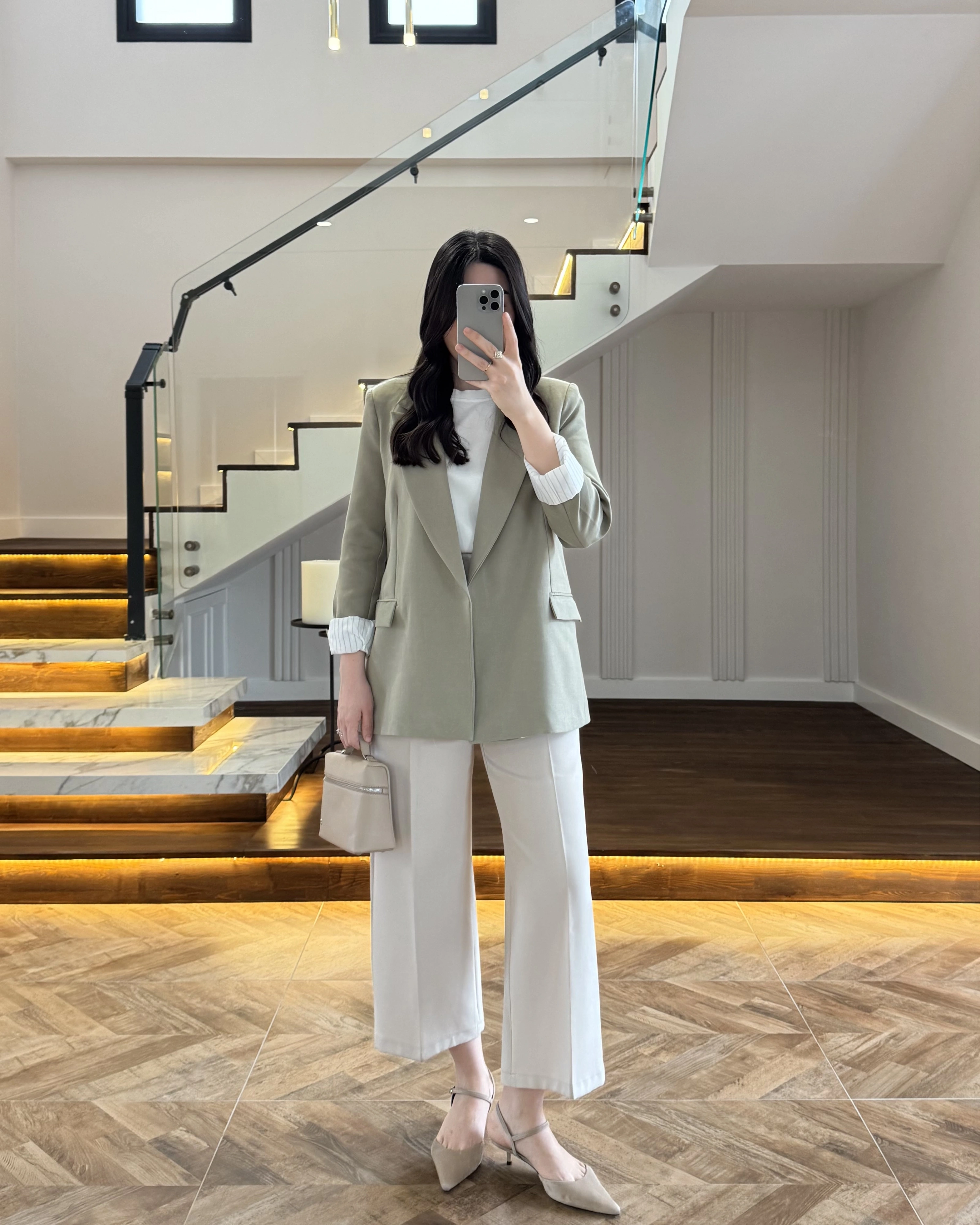 HAKİ ÇİZGİLİ ASTARLI CEKET- 7627
