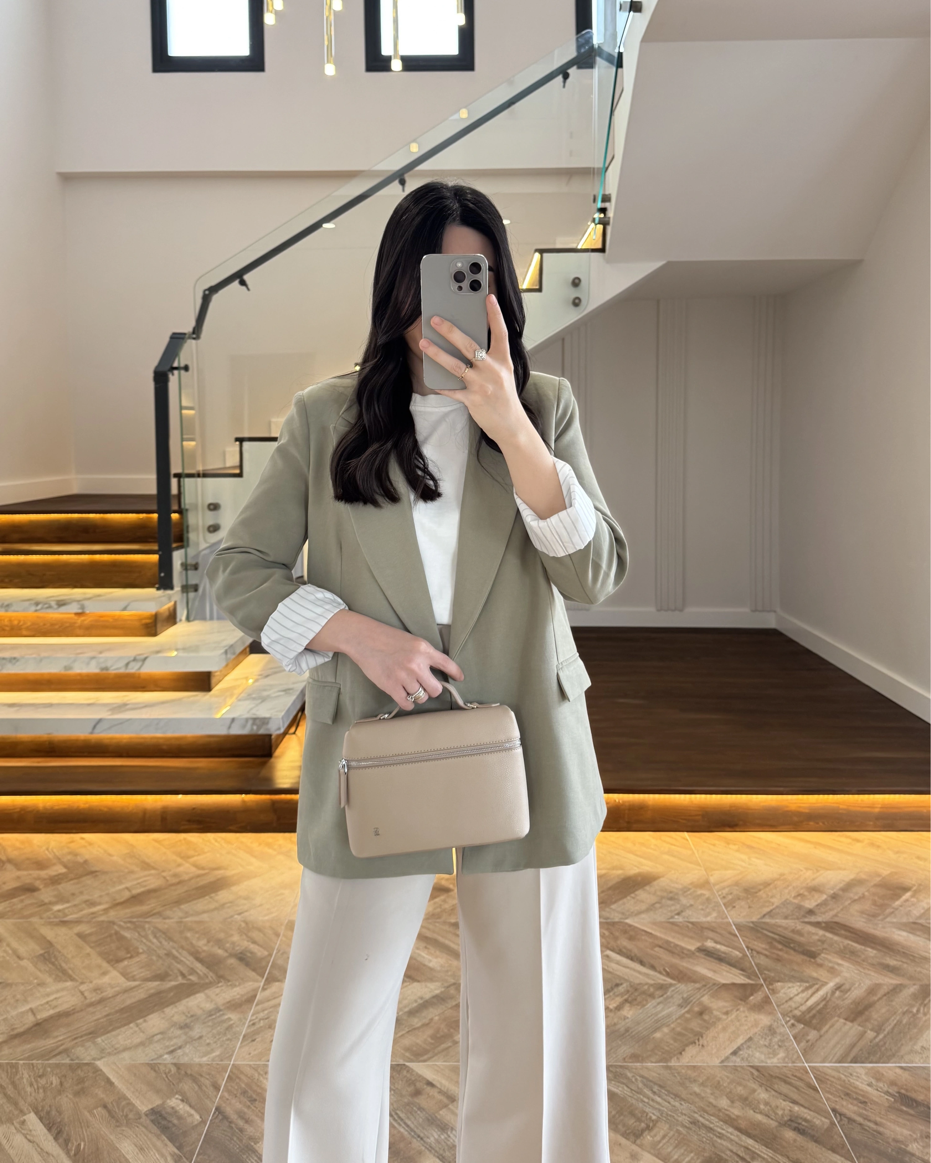 HAKİ ÇİZGİLİ ASTARLI CEKET- 7627