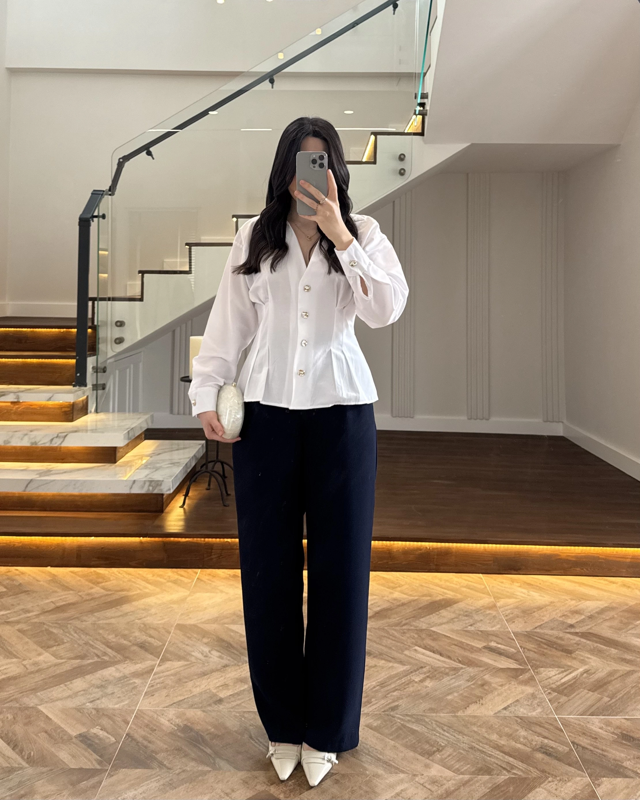 LACİVERT PALAZZO PANTOLON -3879