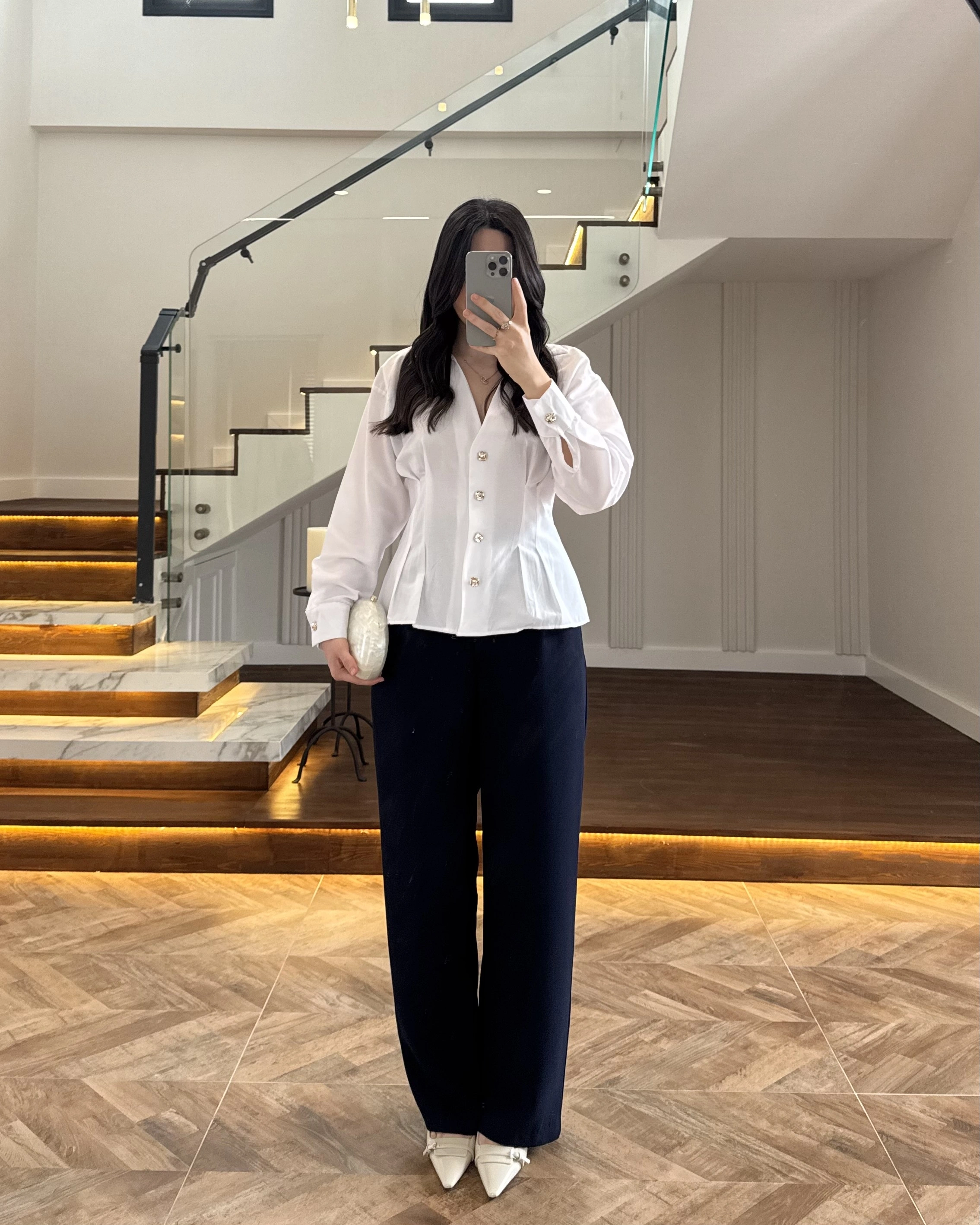 LACİVERT PALAZZO PANTOLON -3879