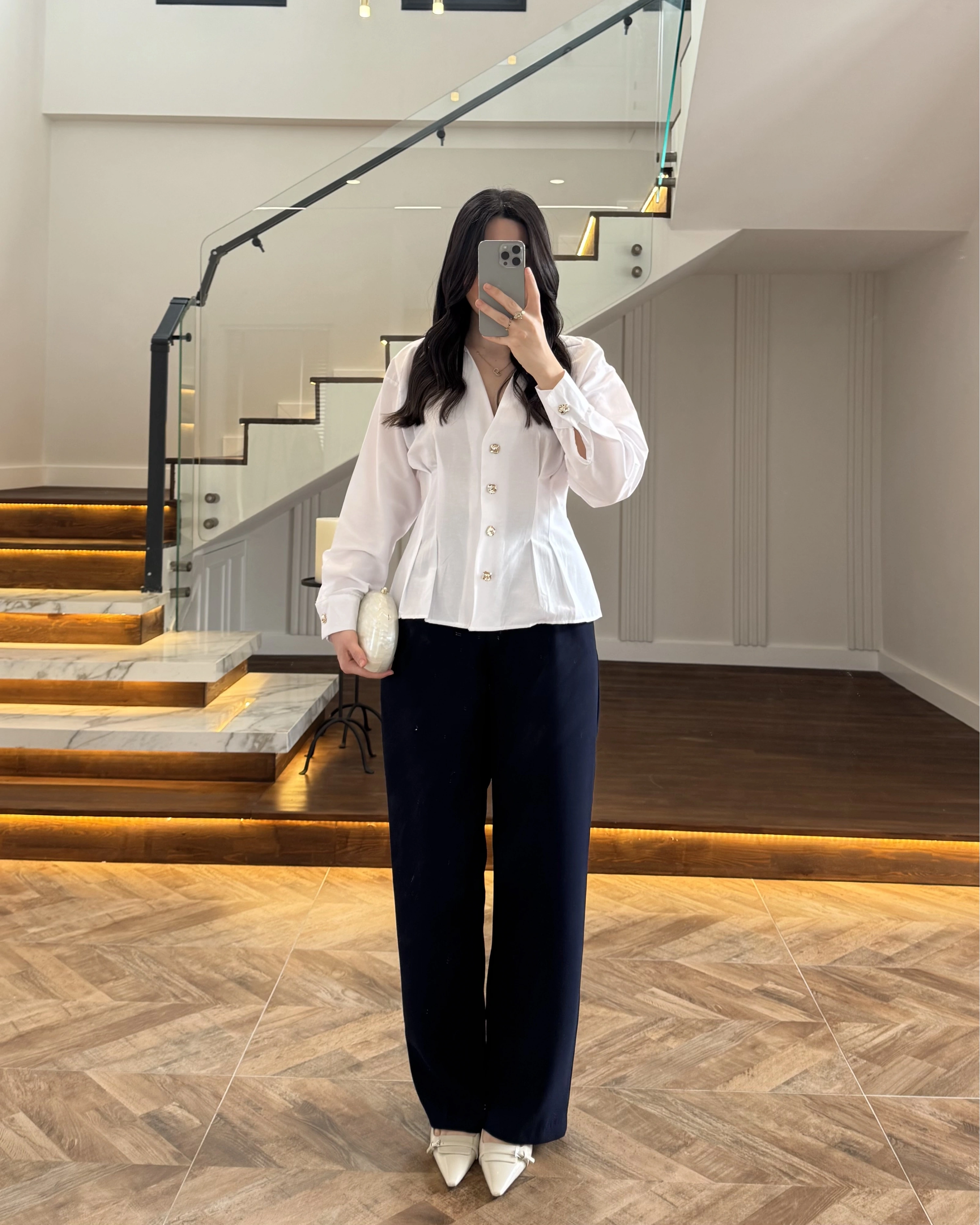 LACİVERT PALAZZO PANTOLON -3879