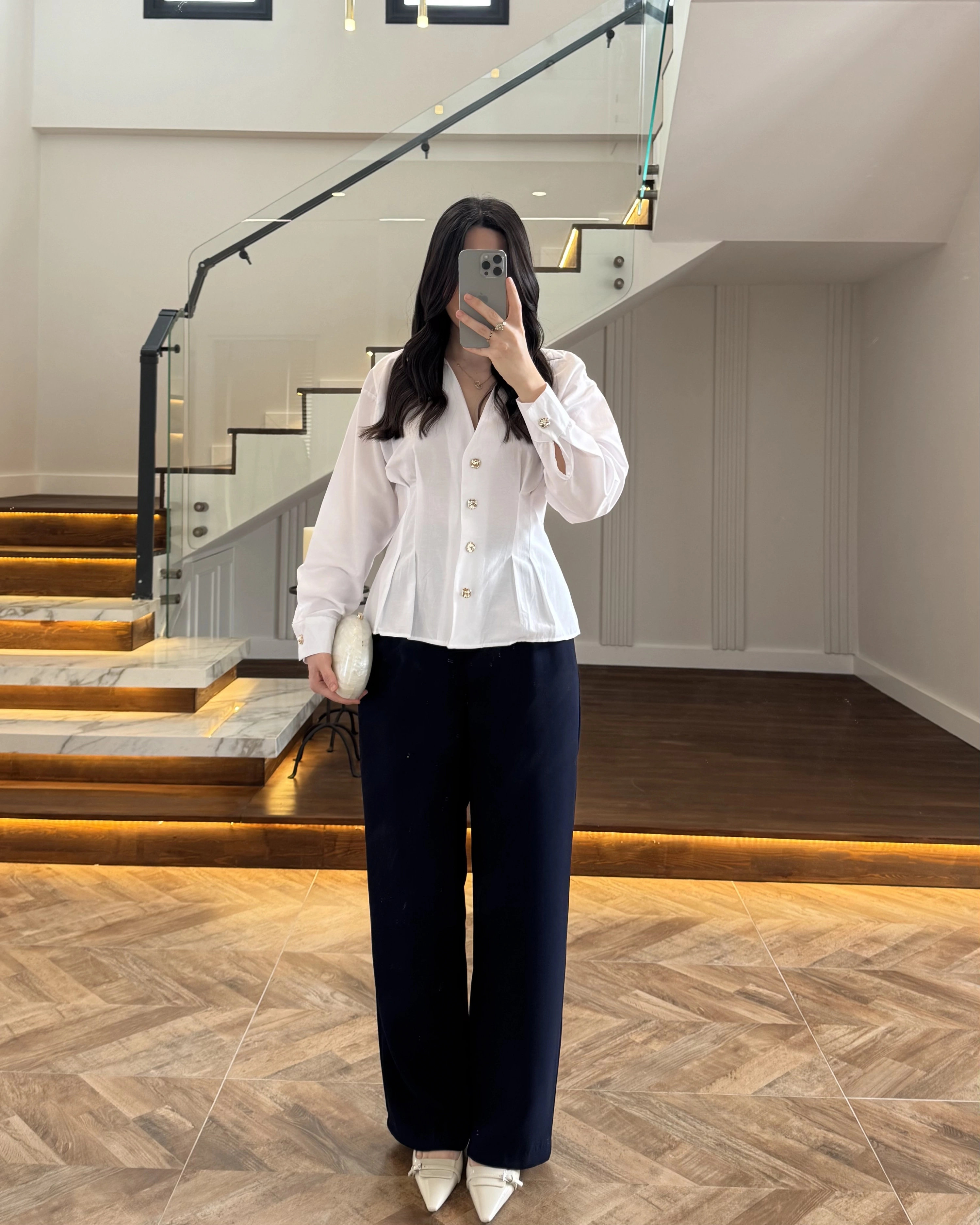 LACİVERT PALAZZO PANTOLON -3879