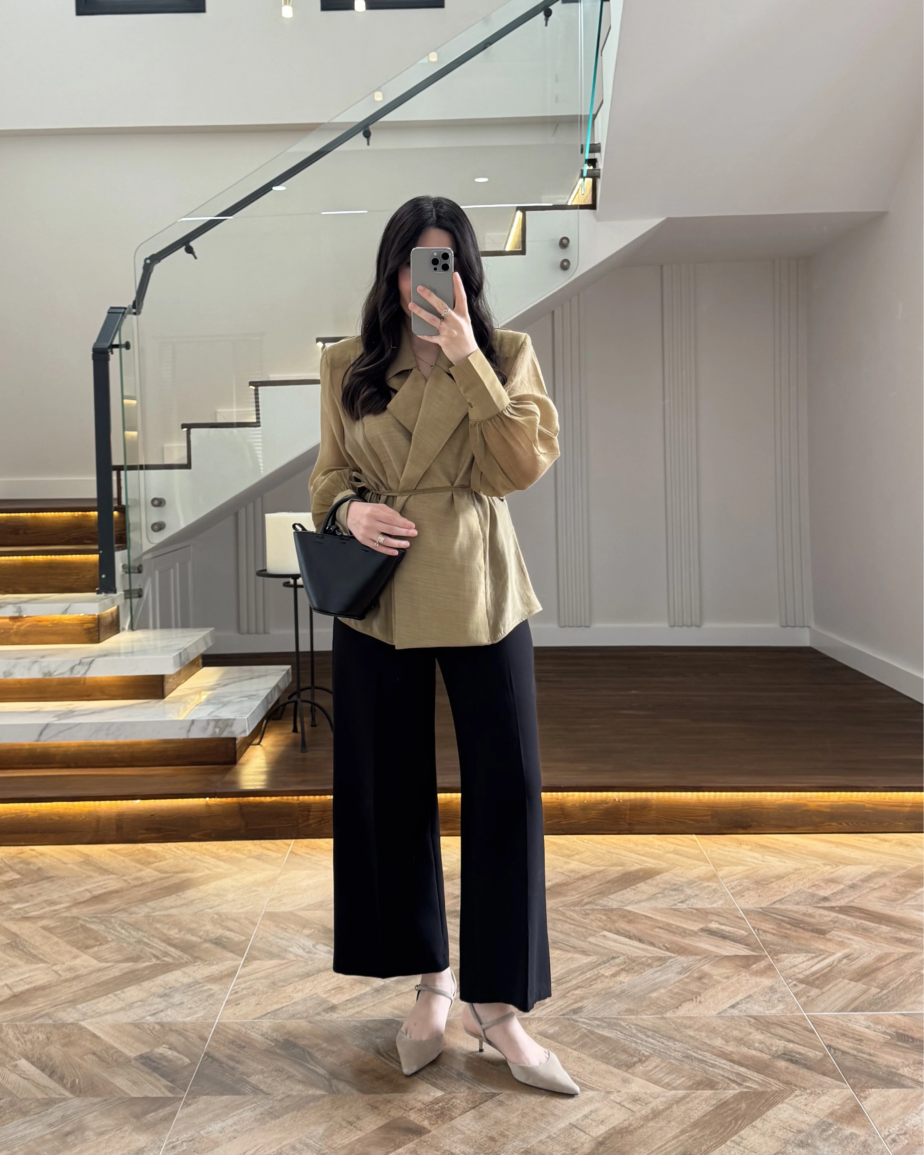 OLİVE TRANSPARAN CEKET -5029