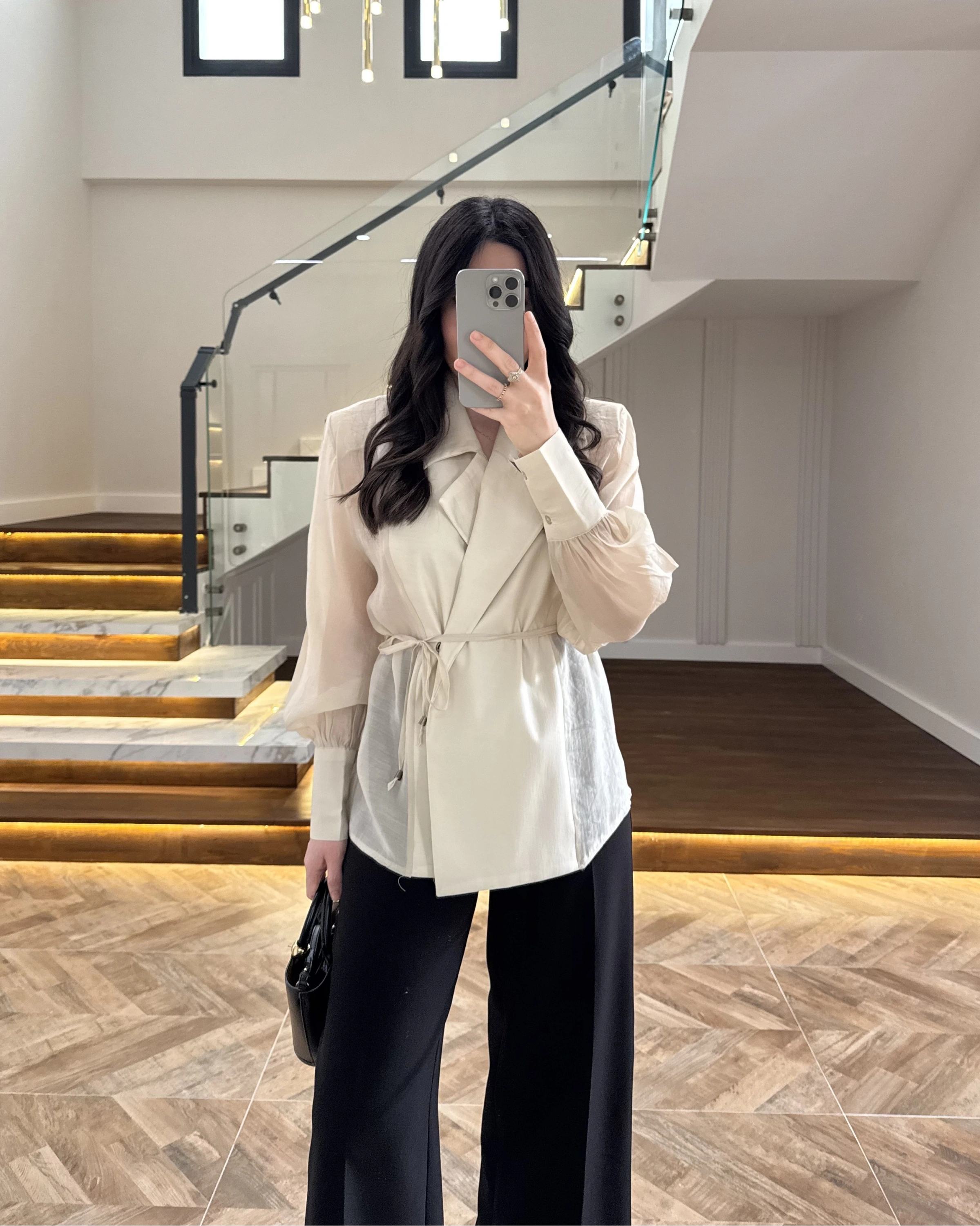 TAŞ TRANSPARAN CEKET -5029