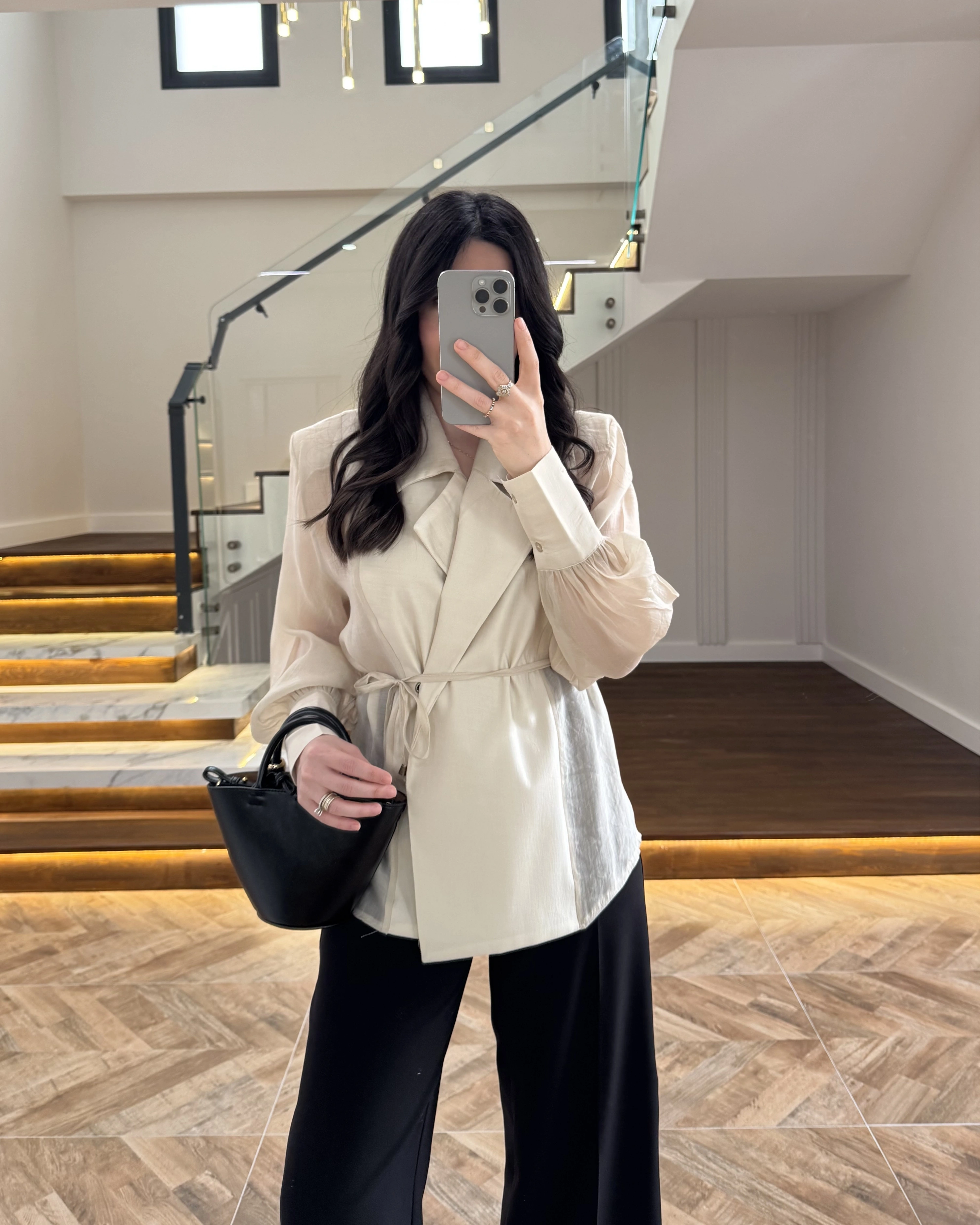 TAŞ TRANSPARAN CEKET -5029