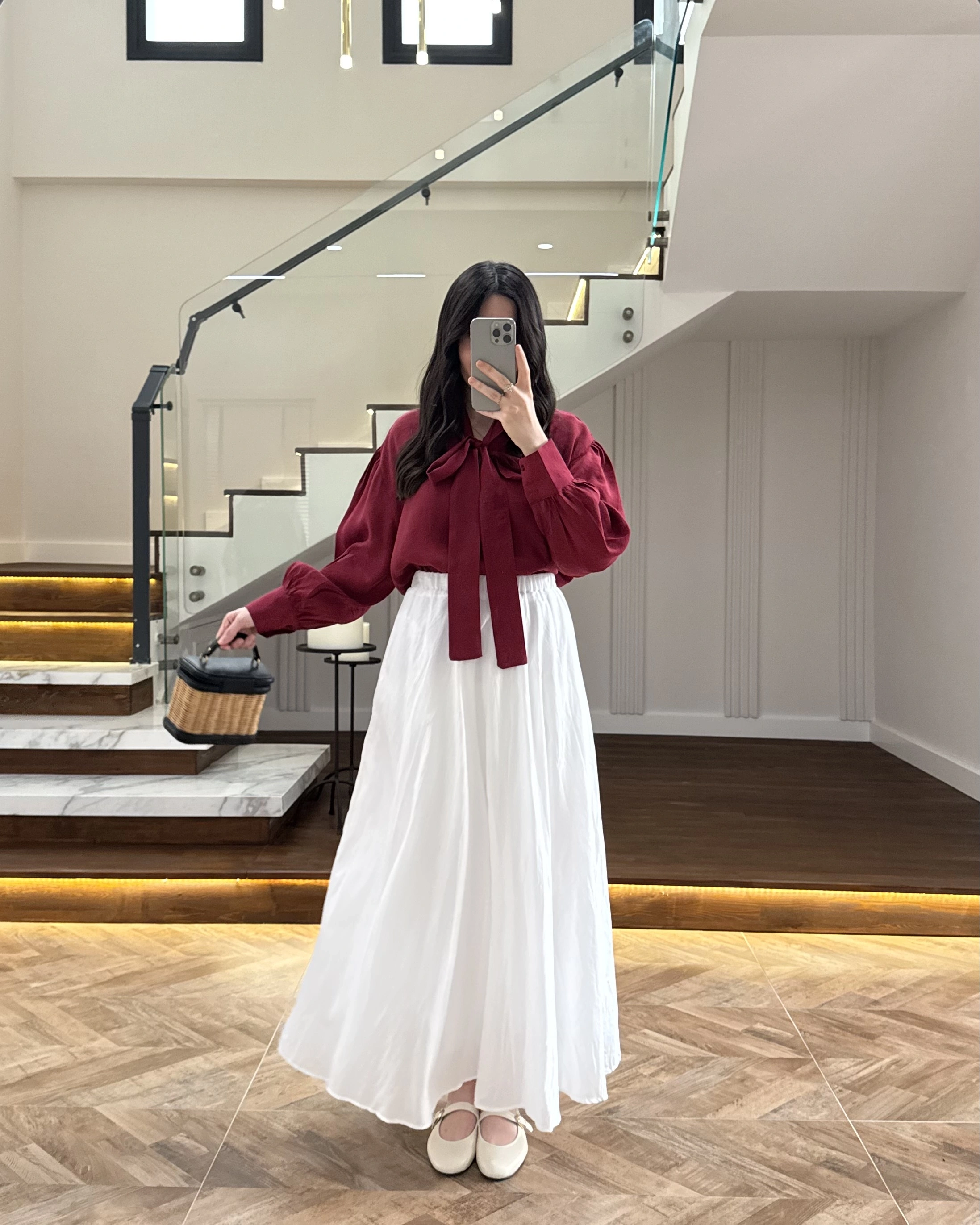 BORDO BAĞCIKLI GÖMLEK -5050