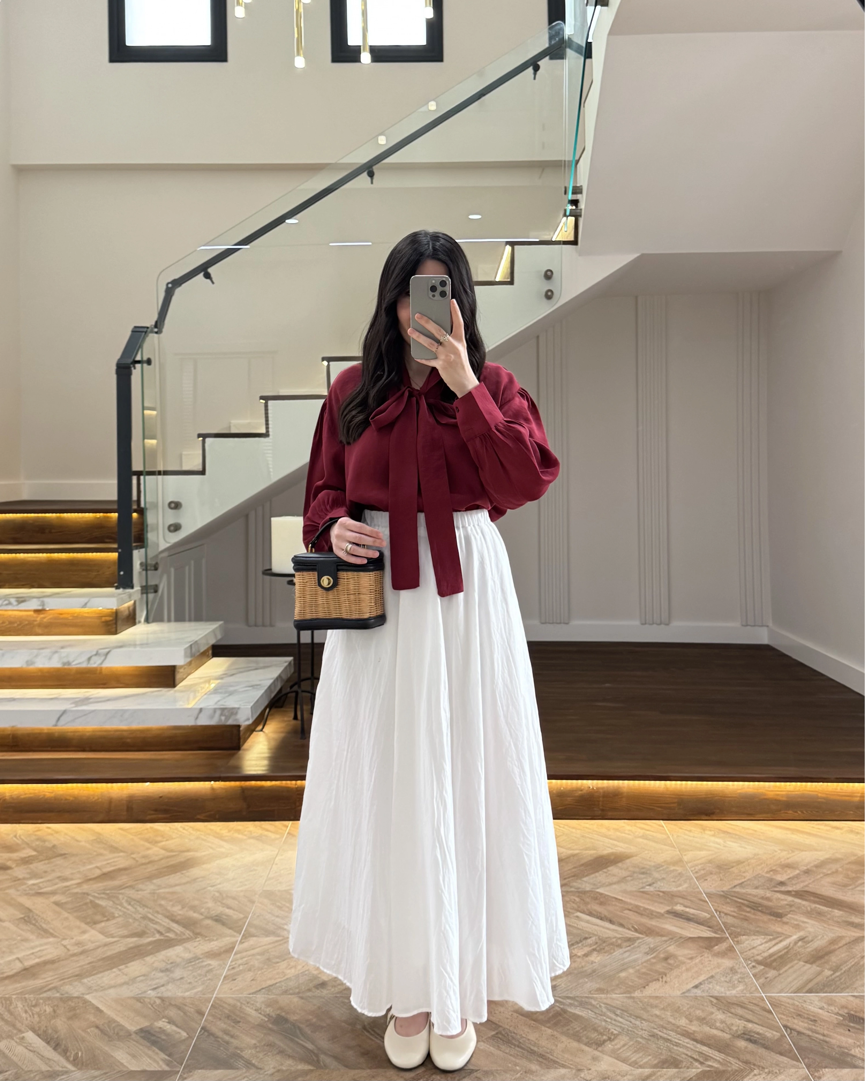 BORDO BAĞCIKLI GÖMLEK -5050